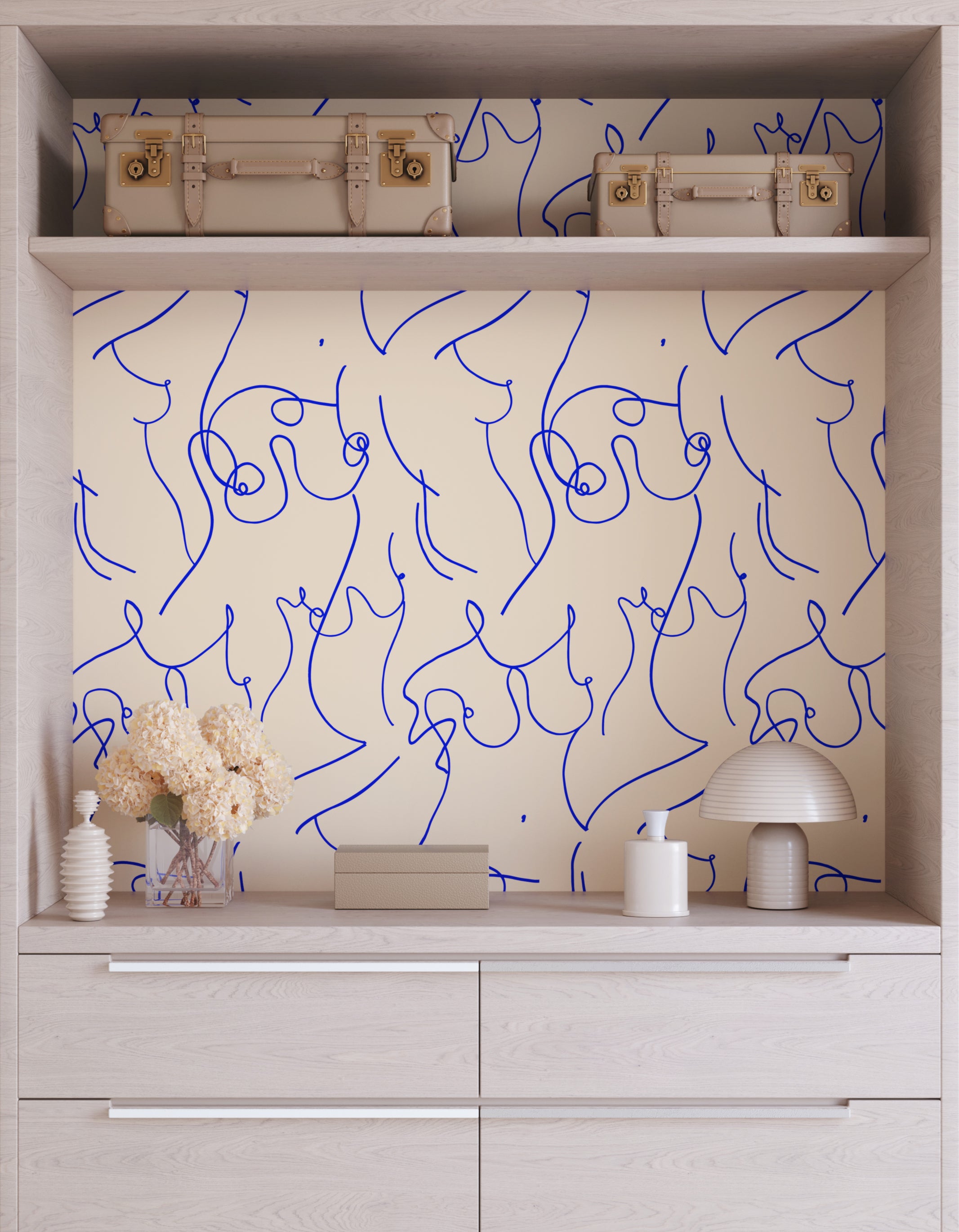 Bosom© Wallpaper in Cobalt