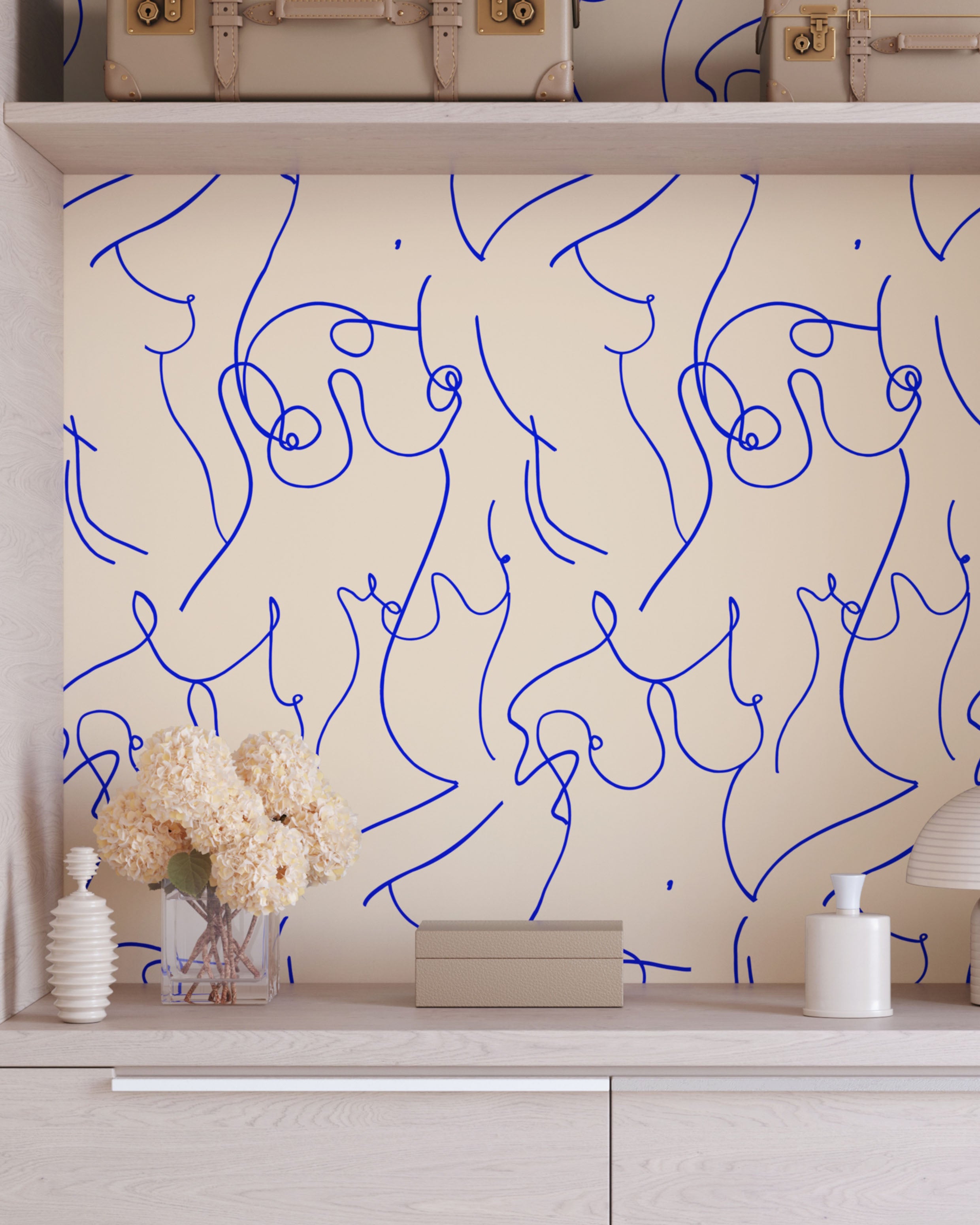 Bosom© Wallpaper in Cobalt