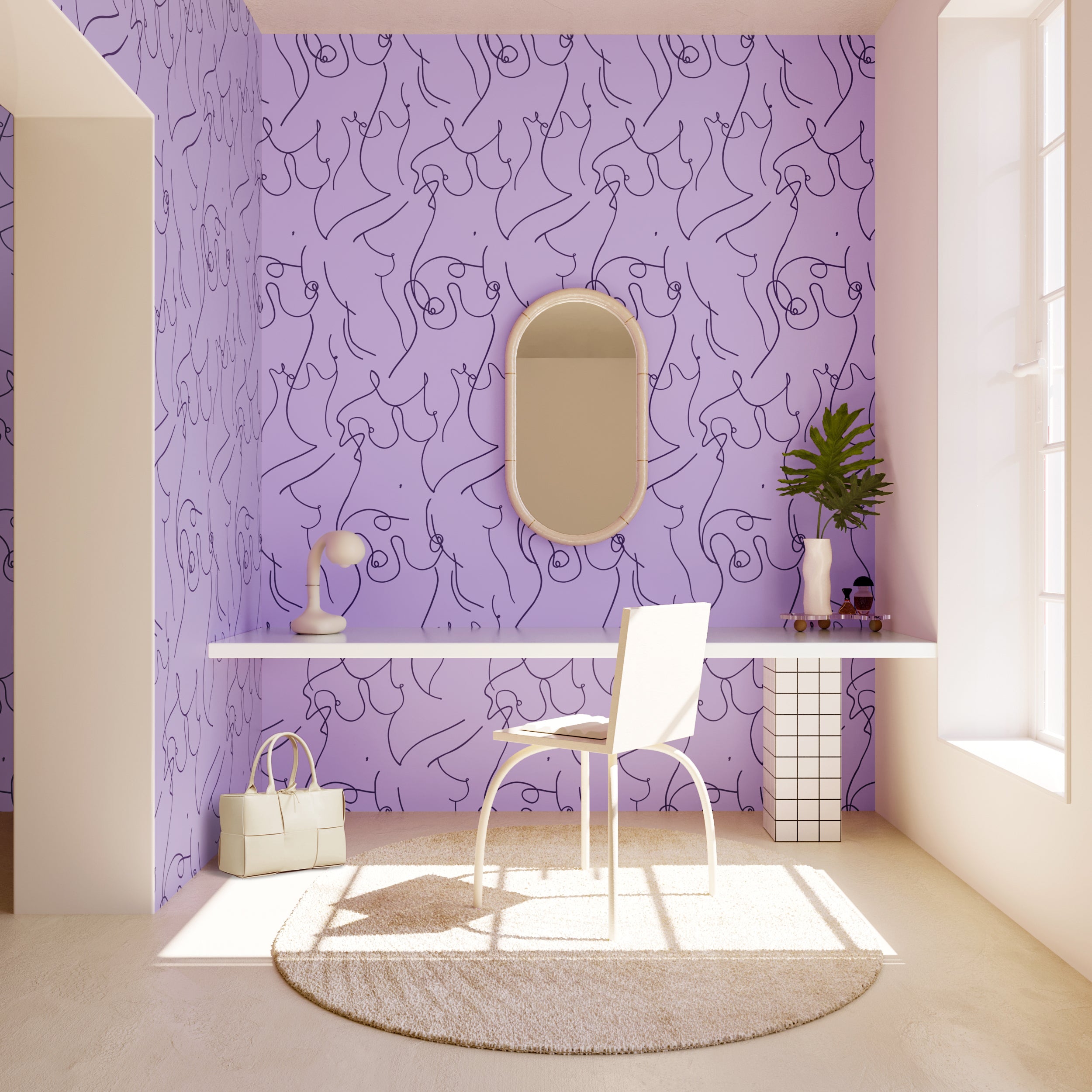 Bosom© Wallpaper in Purple