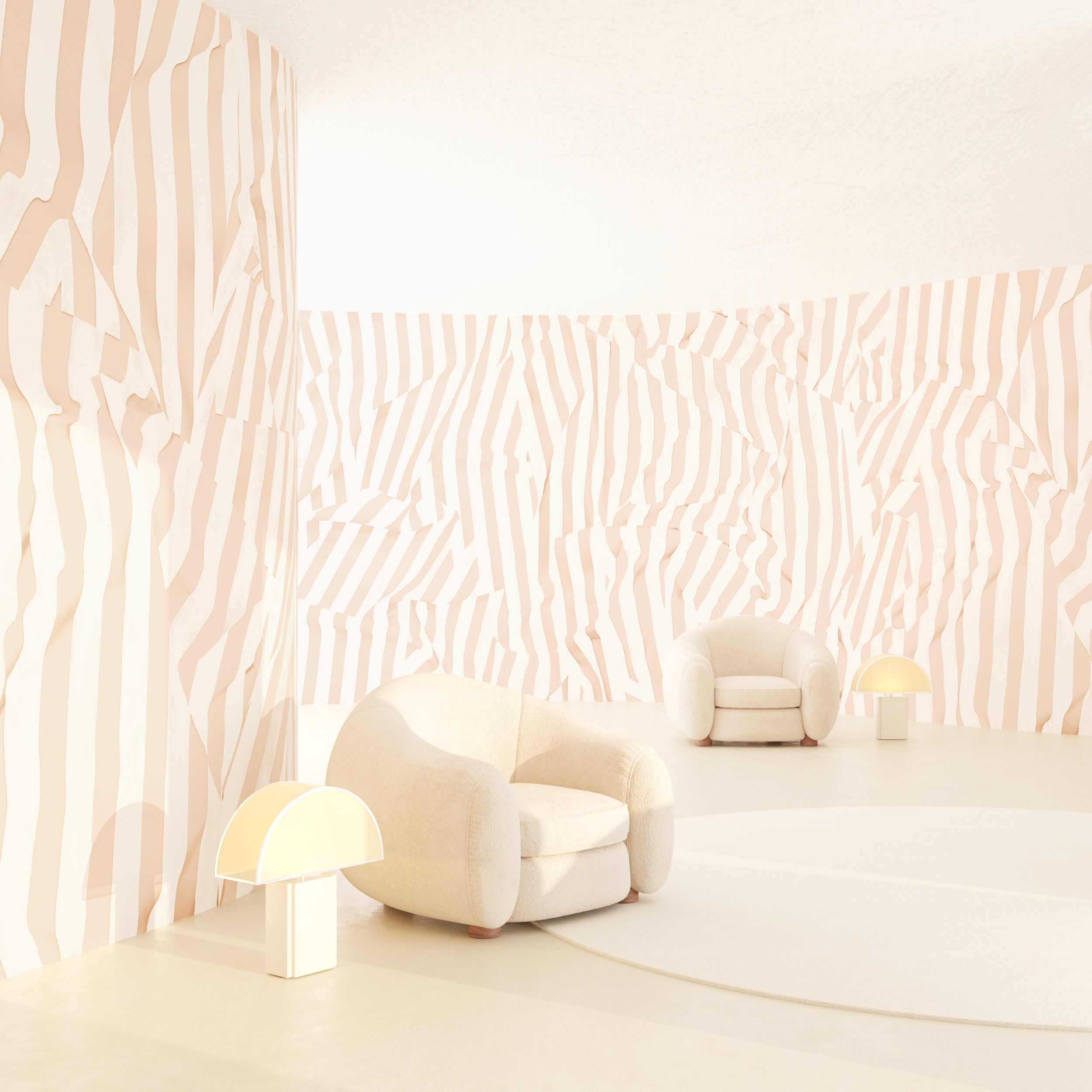 Carnival© Mural Wallpaper in blush