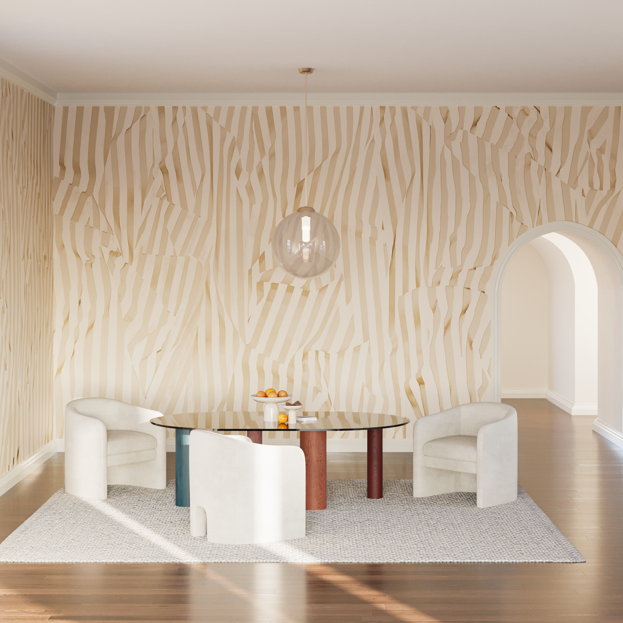 Carnival© Mural Wallpaper in butter