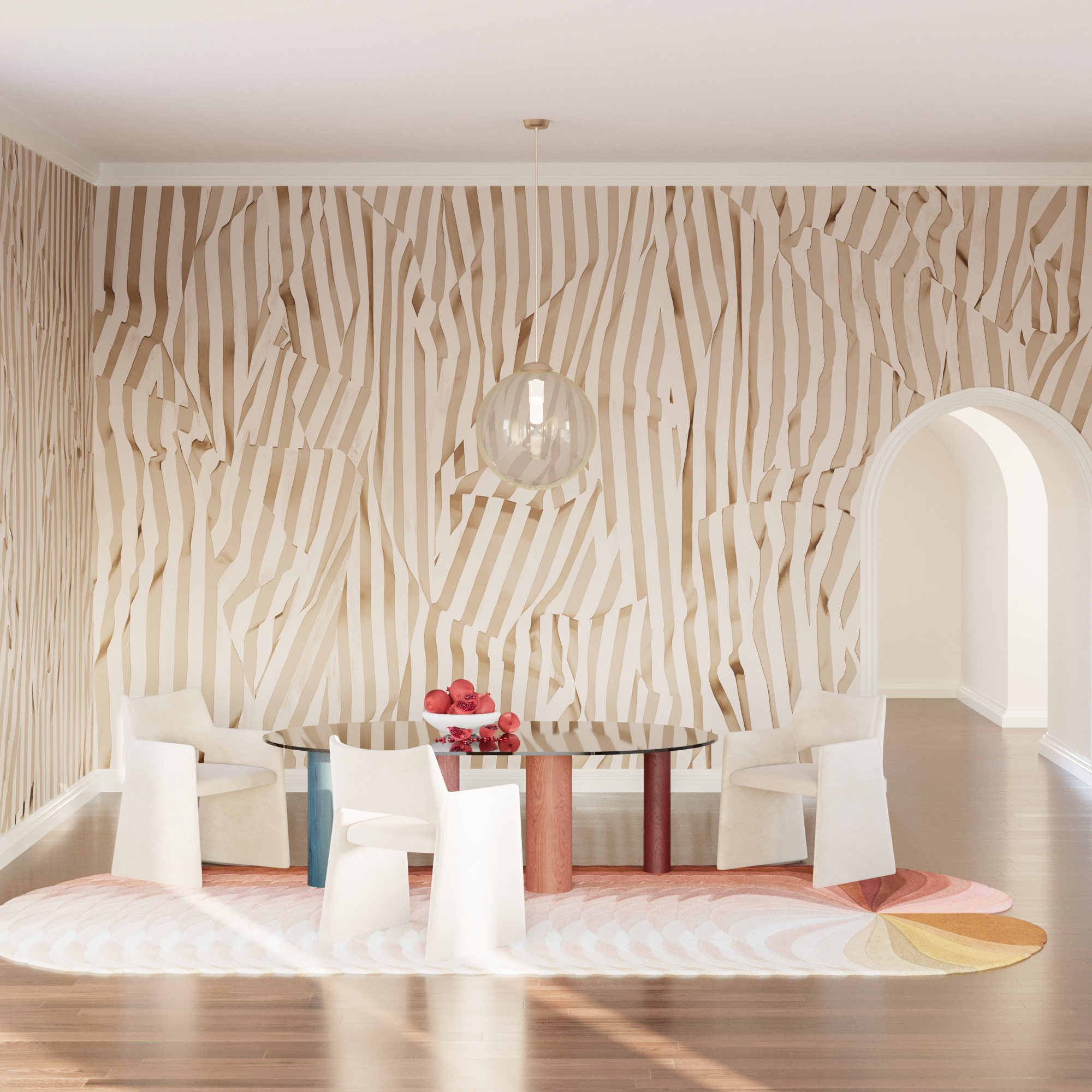 Carnival© Mural Wallpaper in fawn