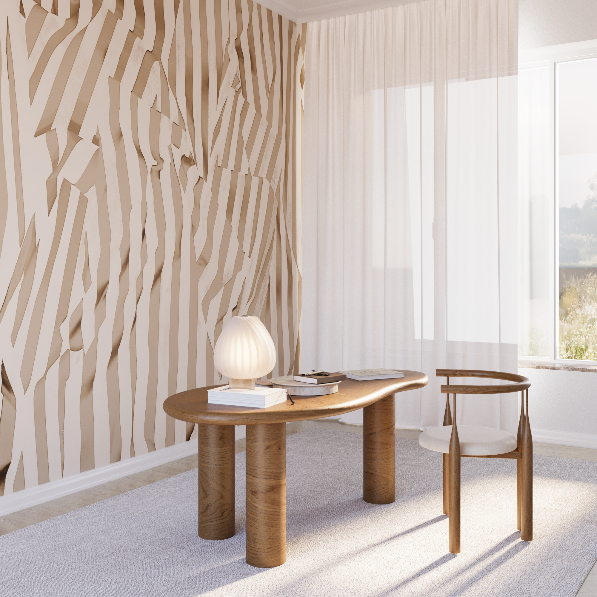 Carnival© Mural Wallpaper in fawn