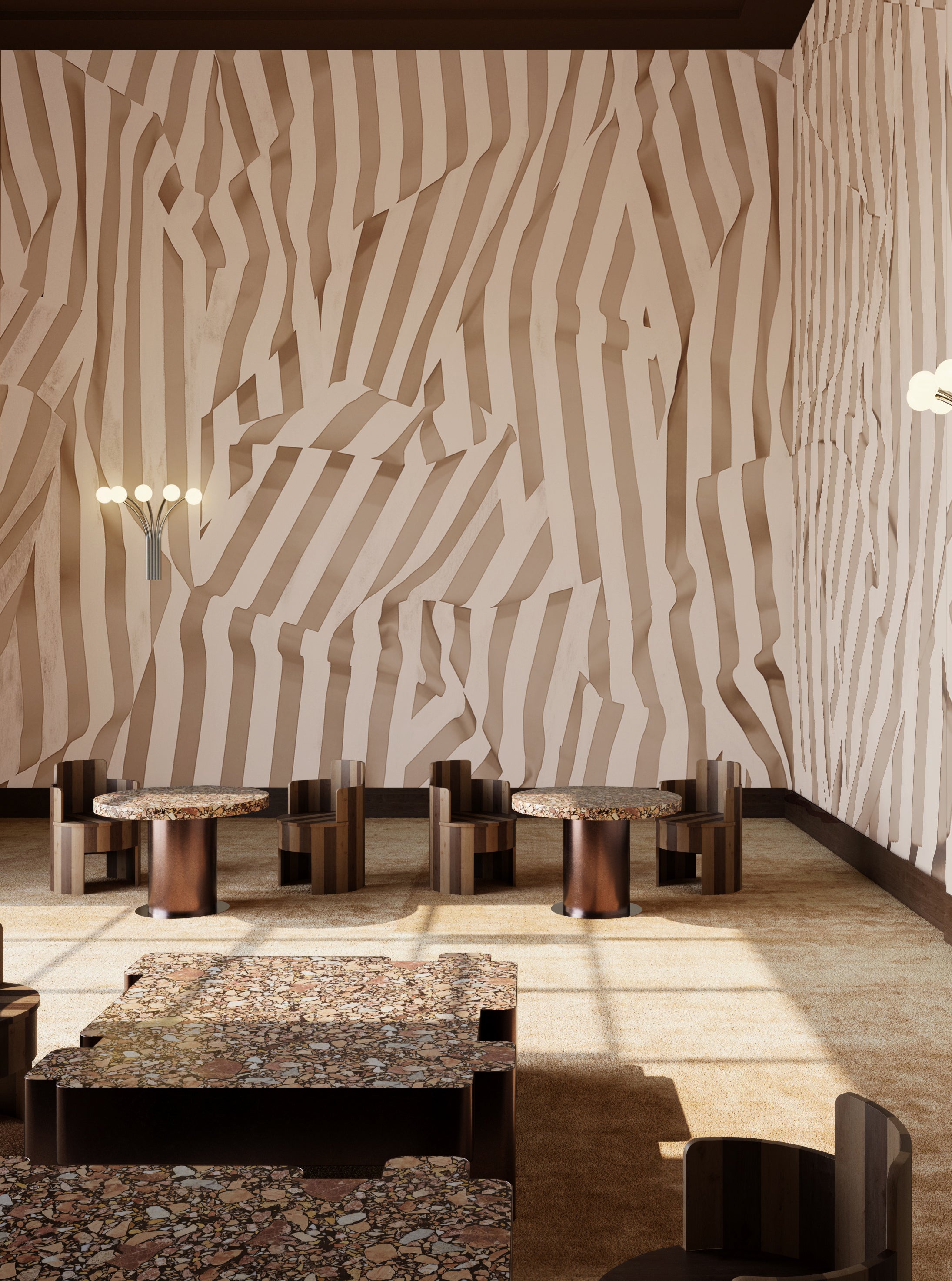 Carnival© Mural Wallpaper in fawn