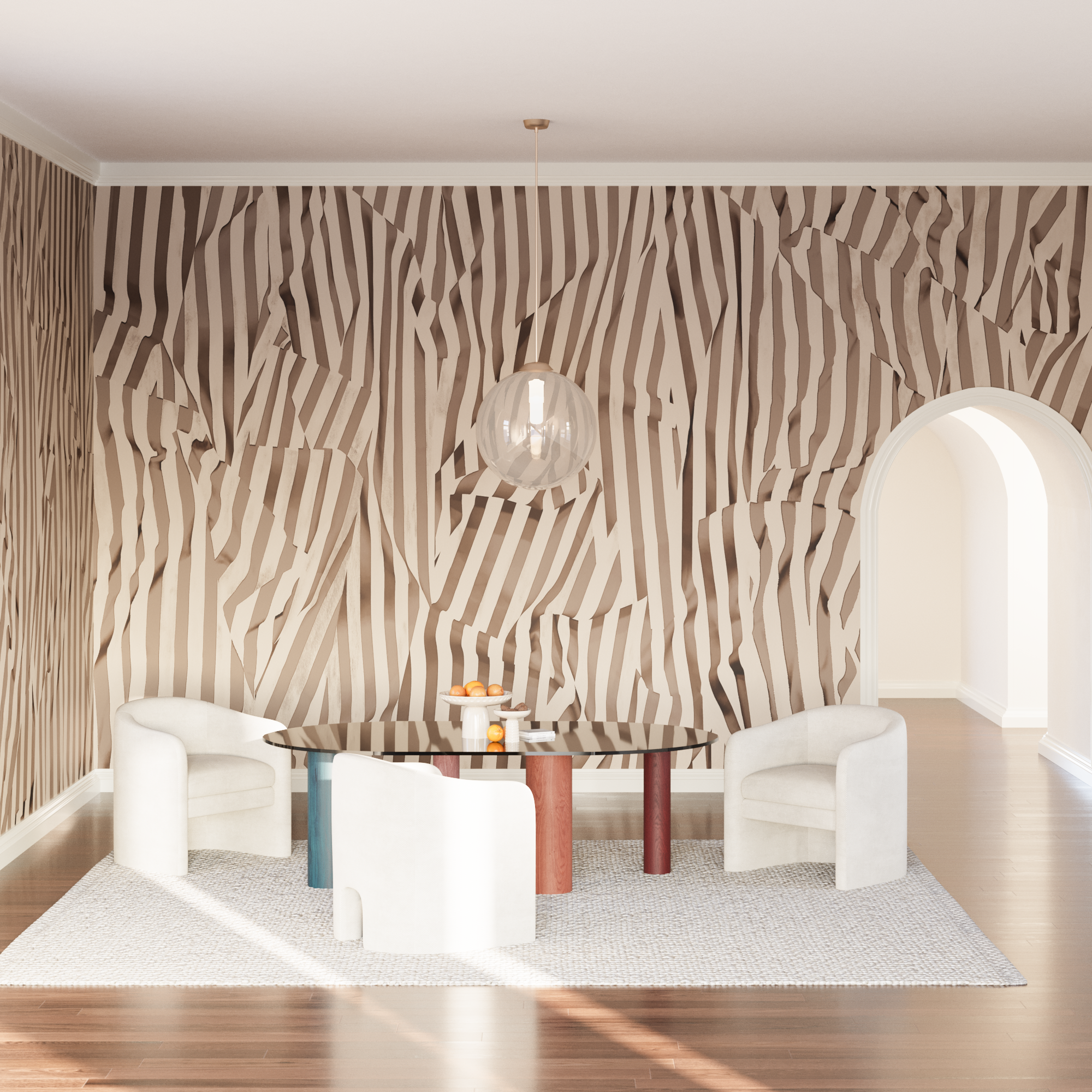 Carnival© Mural Wallpaper in taupe