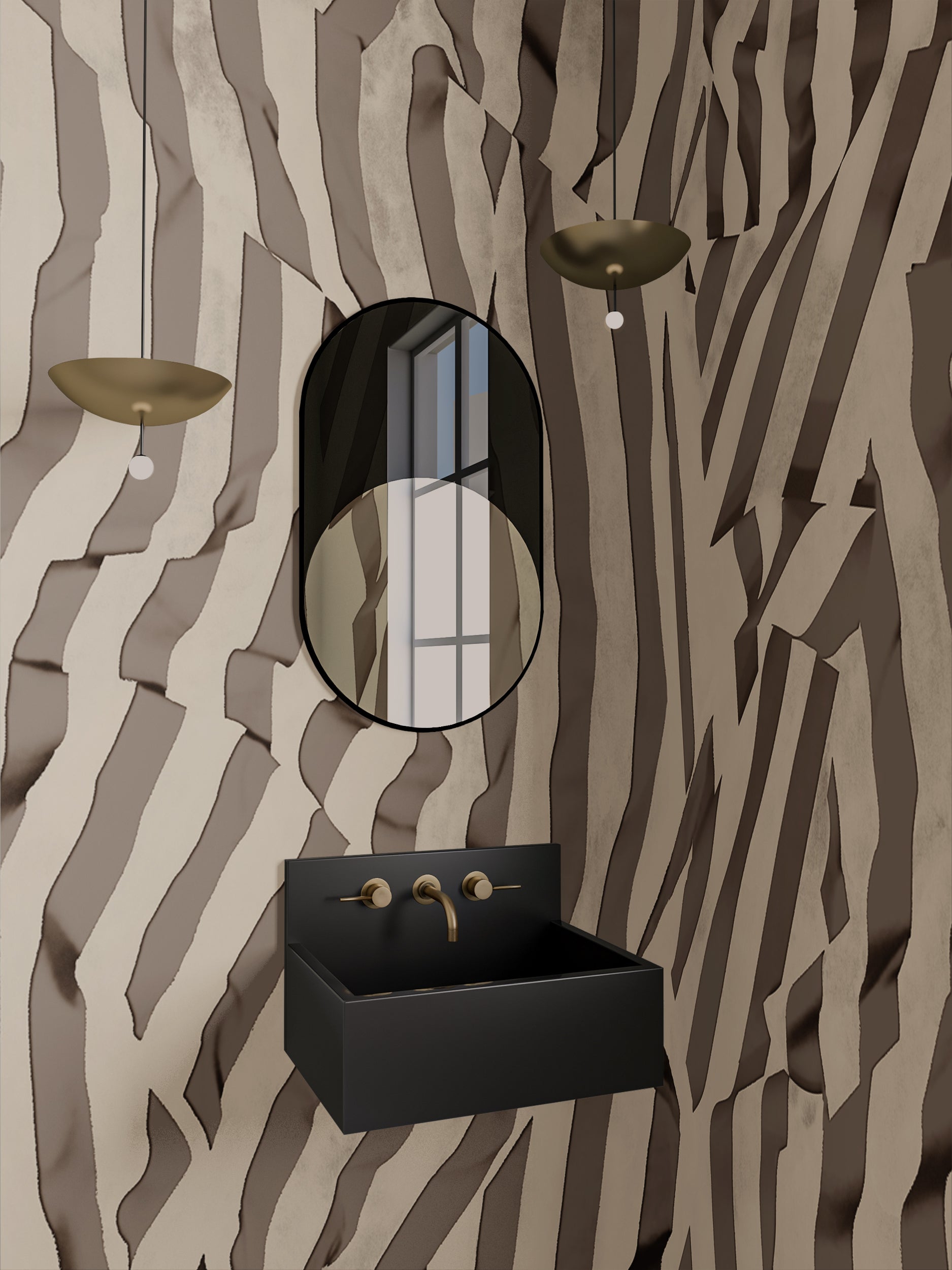 Carnival© Mural Wallpaper in taupe