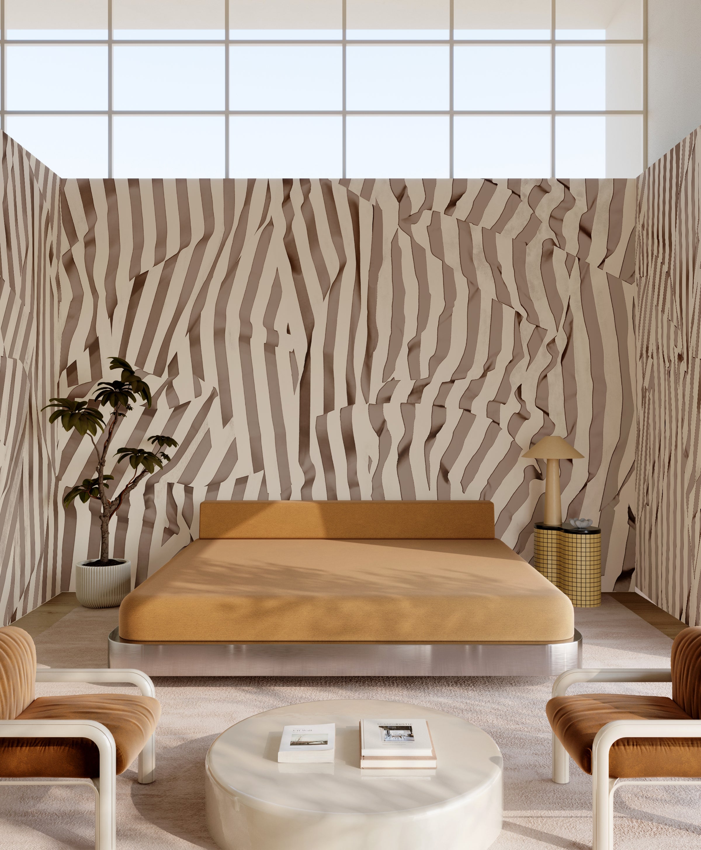 Carnival© Mural Wallpaper in taupe