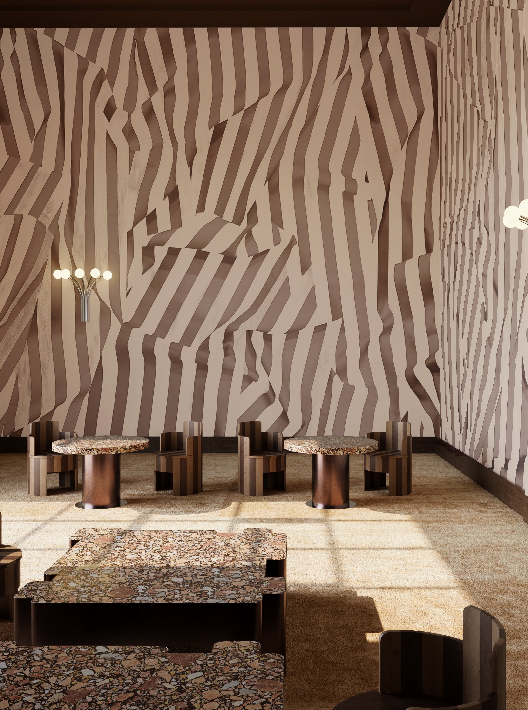 Carnival© Mural Wallpaper in taupe