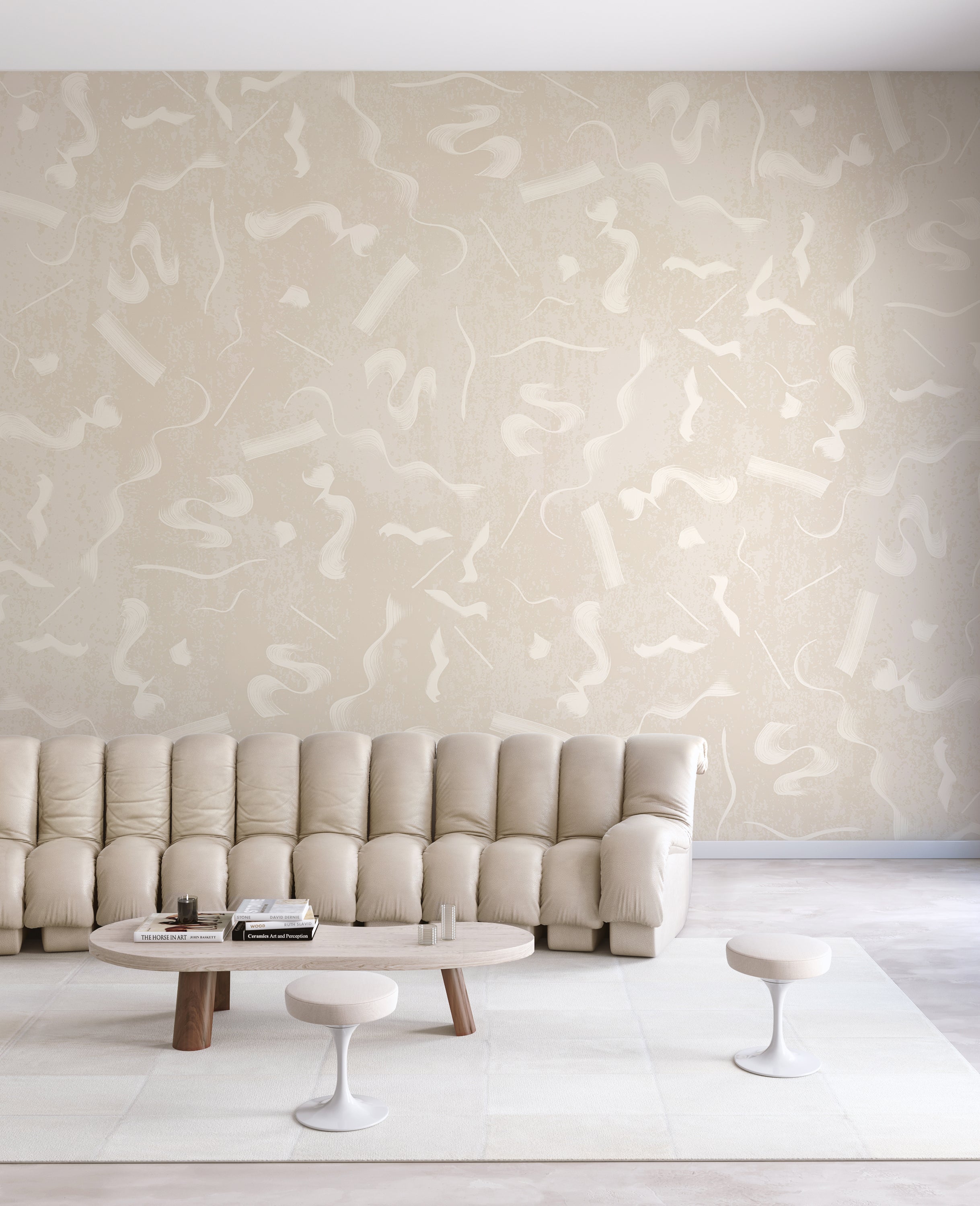 Fusilli© Wallpaper in chalk