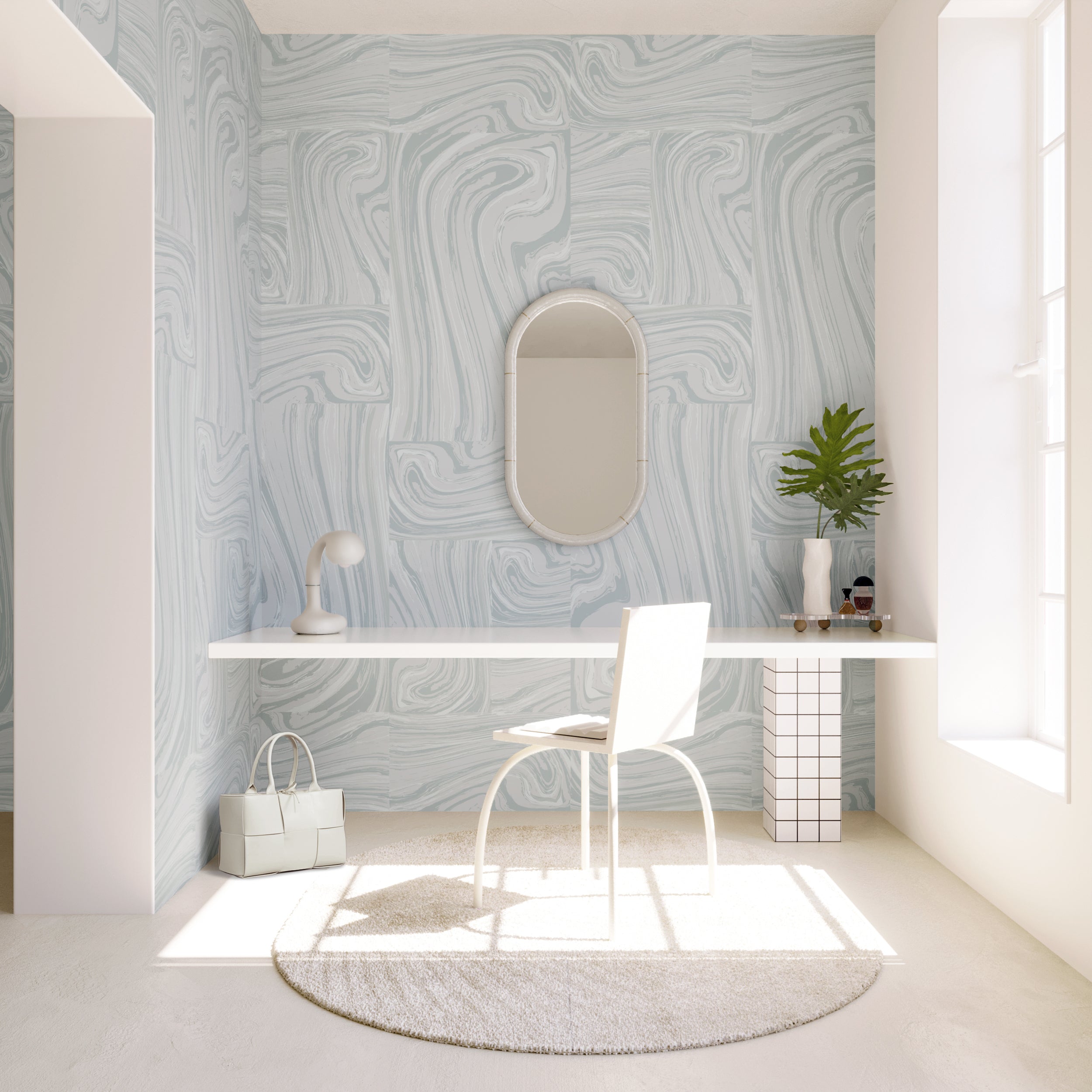 Crystalline© Wallpaper in Dusty Grey