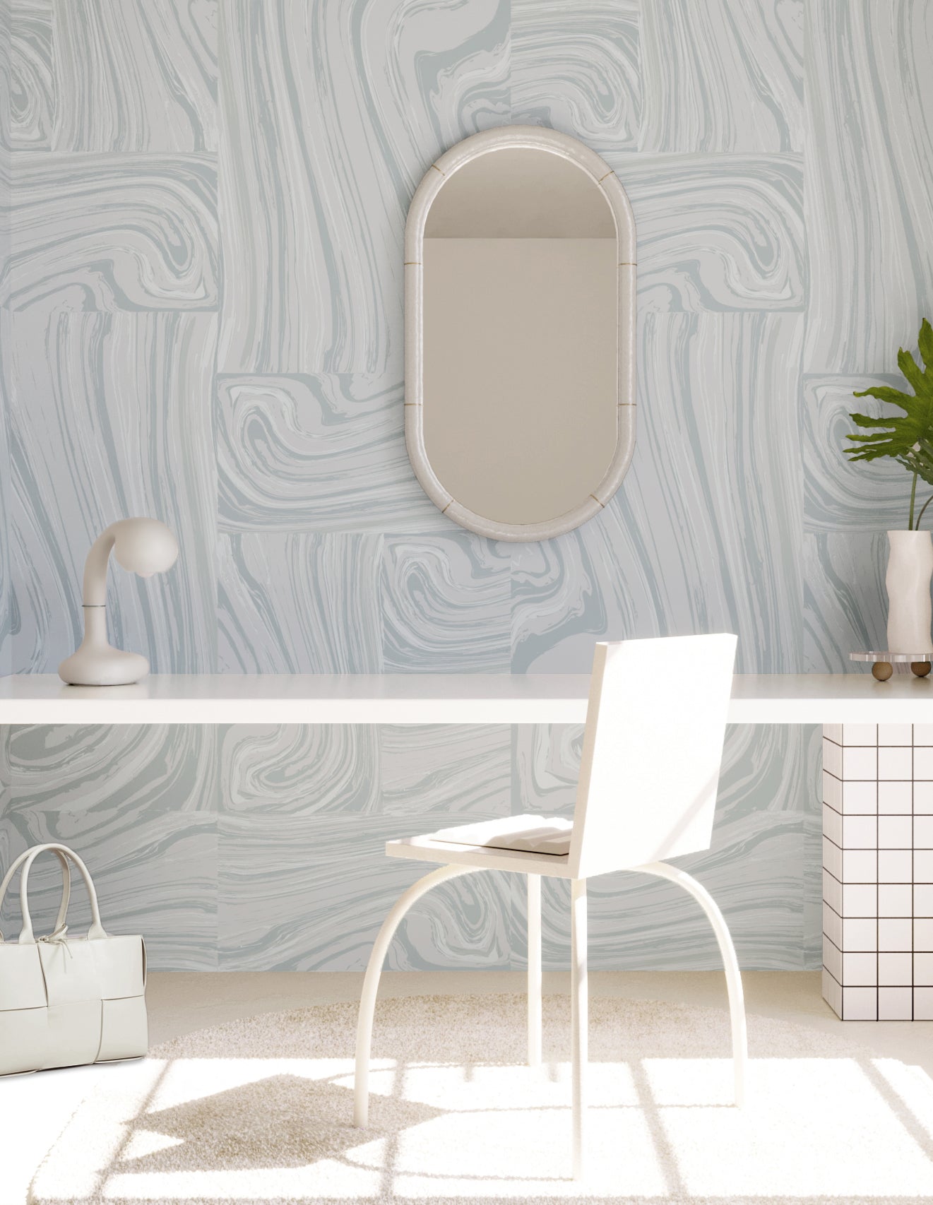 Crystalline© Wallpaper in Dusty Grey