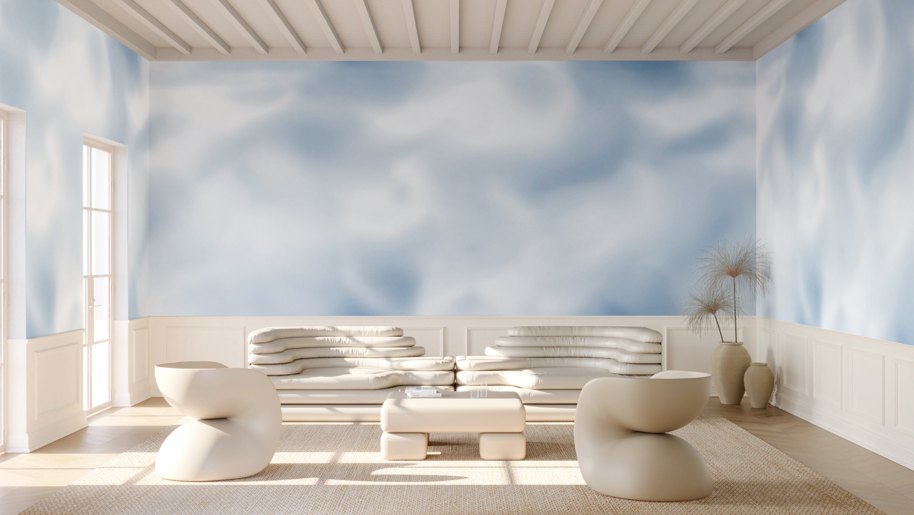 Encore© Mural Wallpaper in Ice Cap