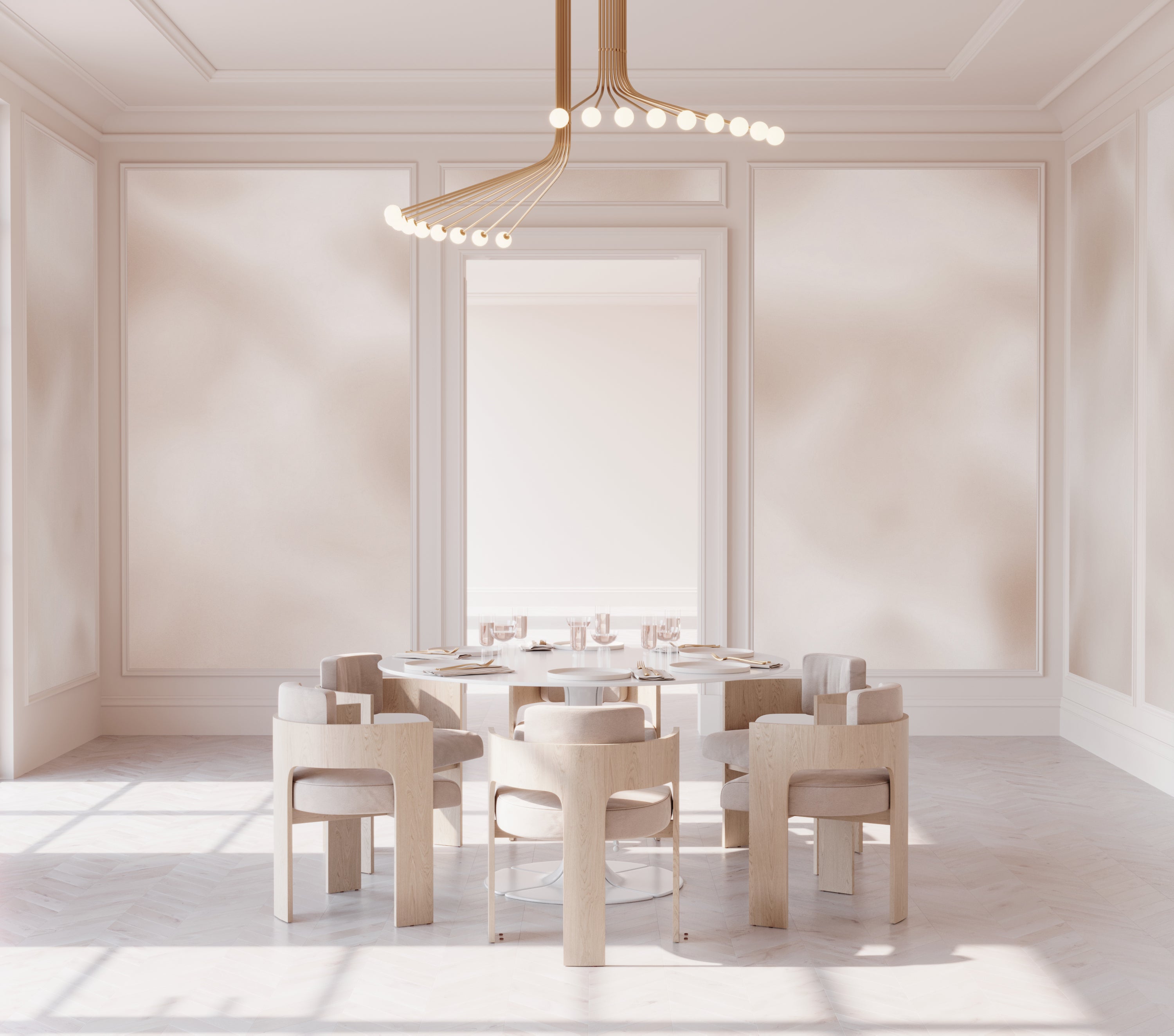 Encore© Mural Wallpaper in Sand Dollar