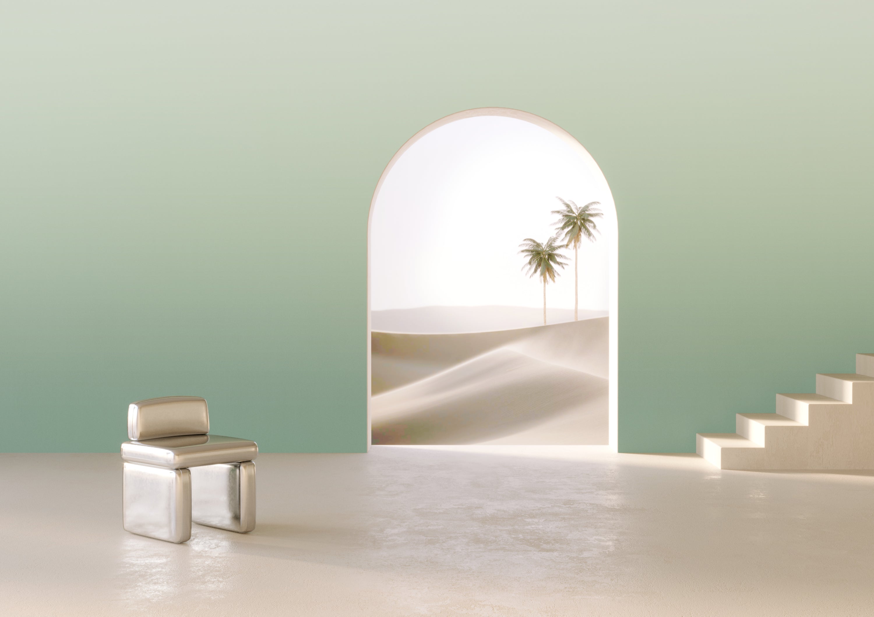 Evaporate© Wallpaper in Jade