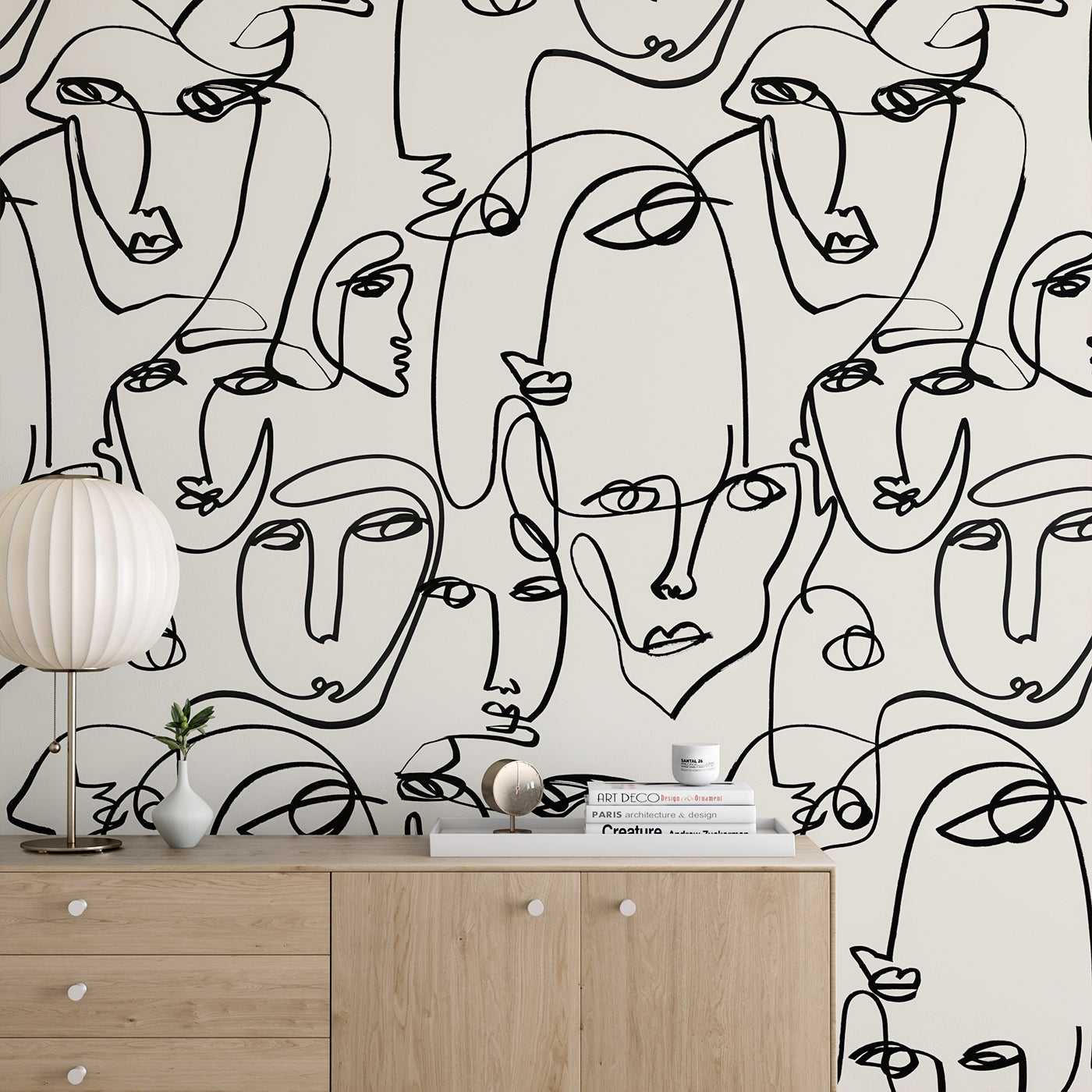 Femme© Wallpaper in Alabaster