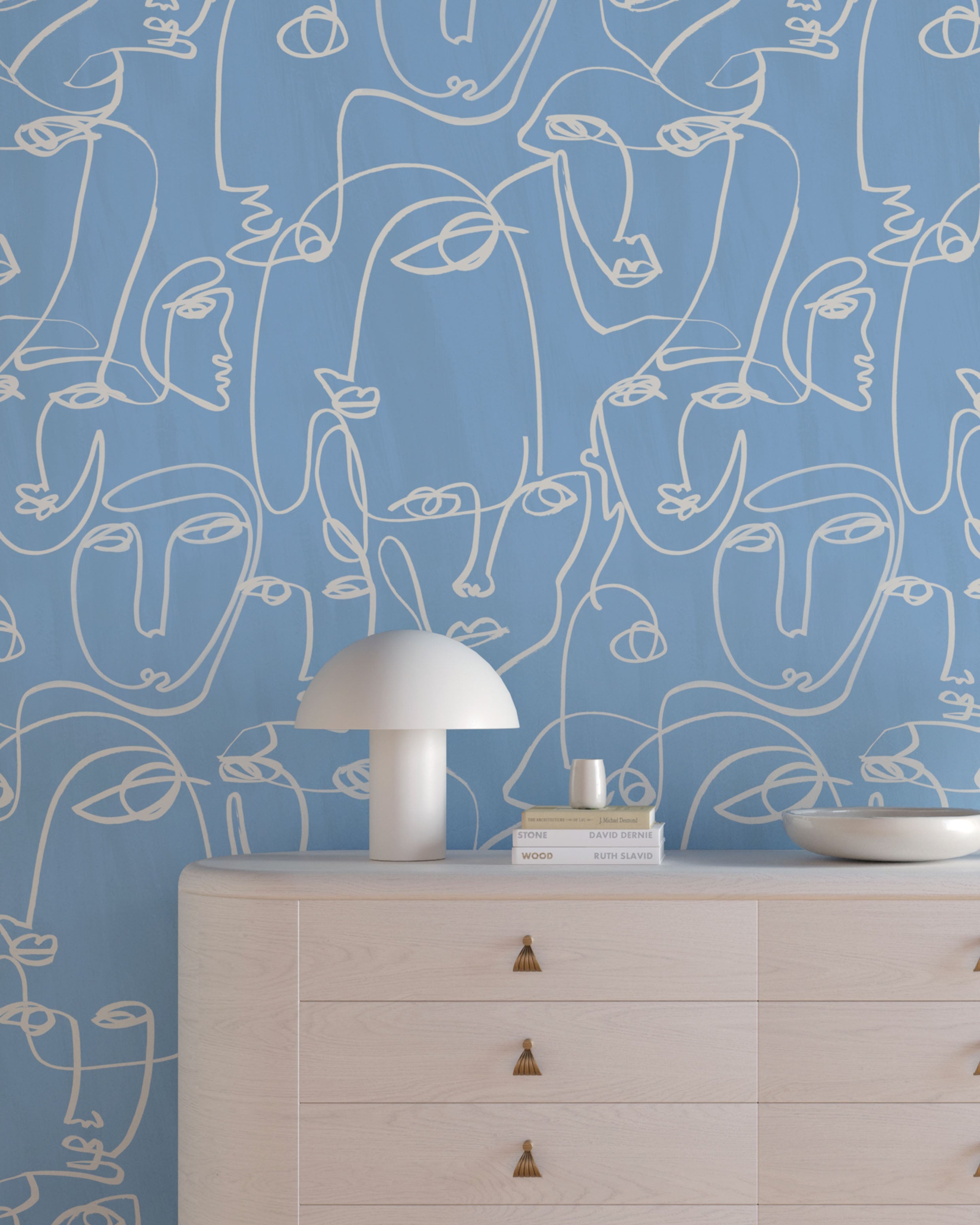 Femme© Wallpaper in French Blue