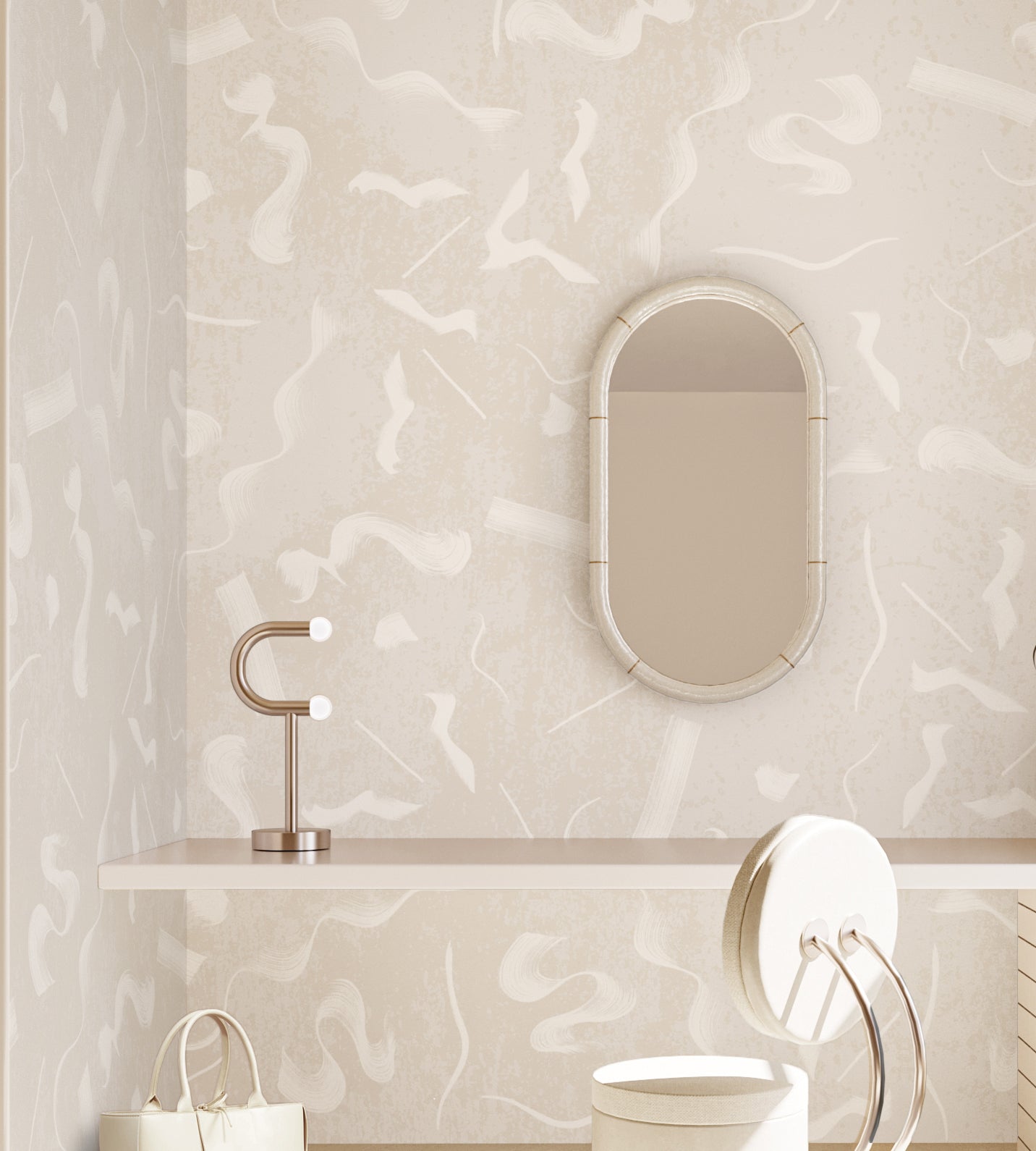 Fusilli© Wallpaper in chalk