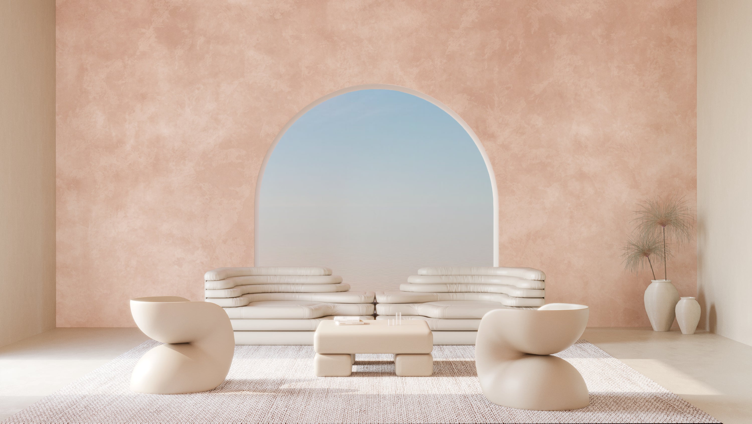 Heavenly© Mural Wallpaper in Blush