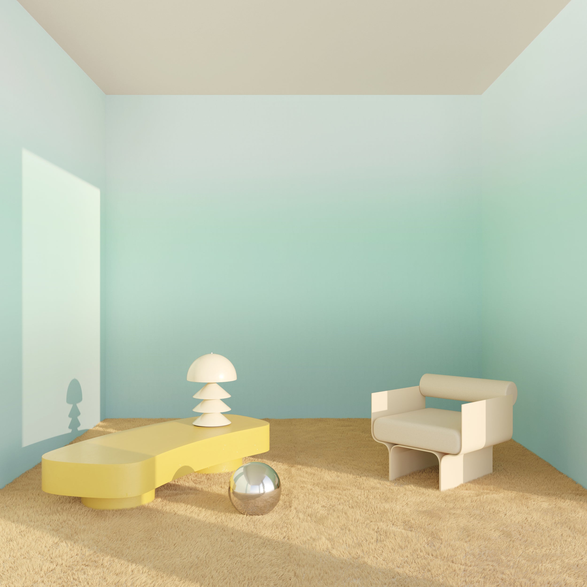 Horizon© Wallpaper in seafoam