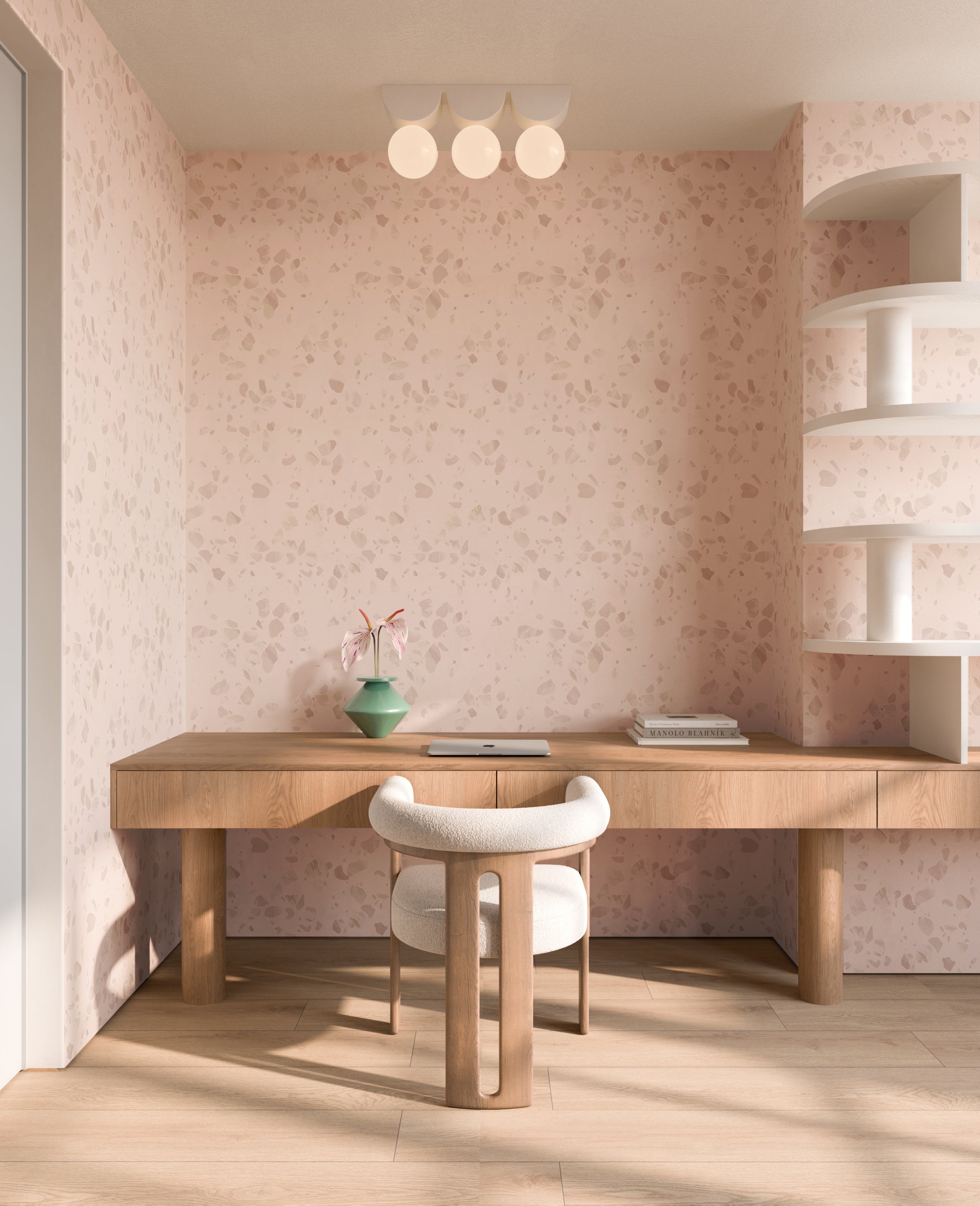 Terrazzo II© Wallpaper in Blush