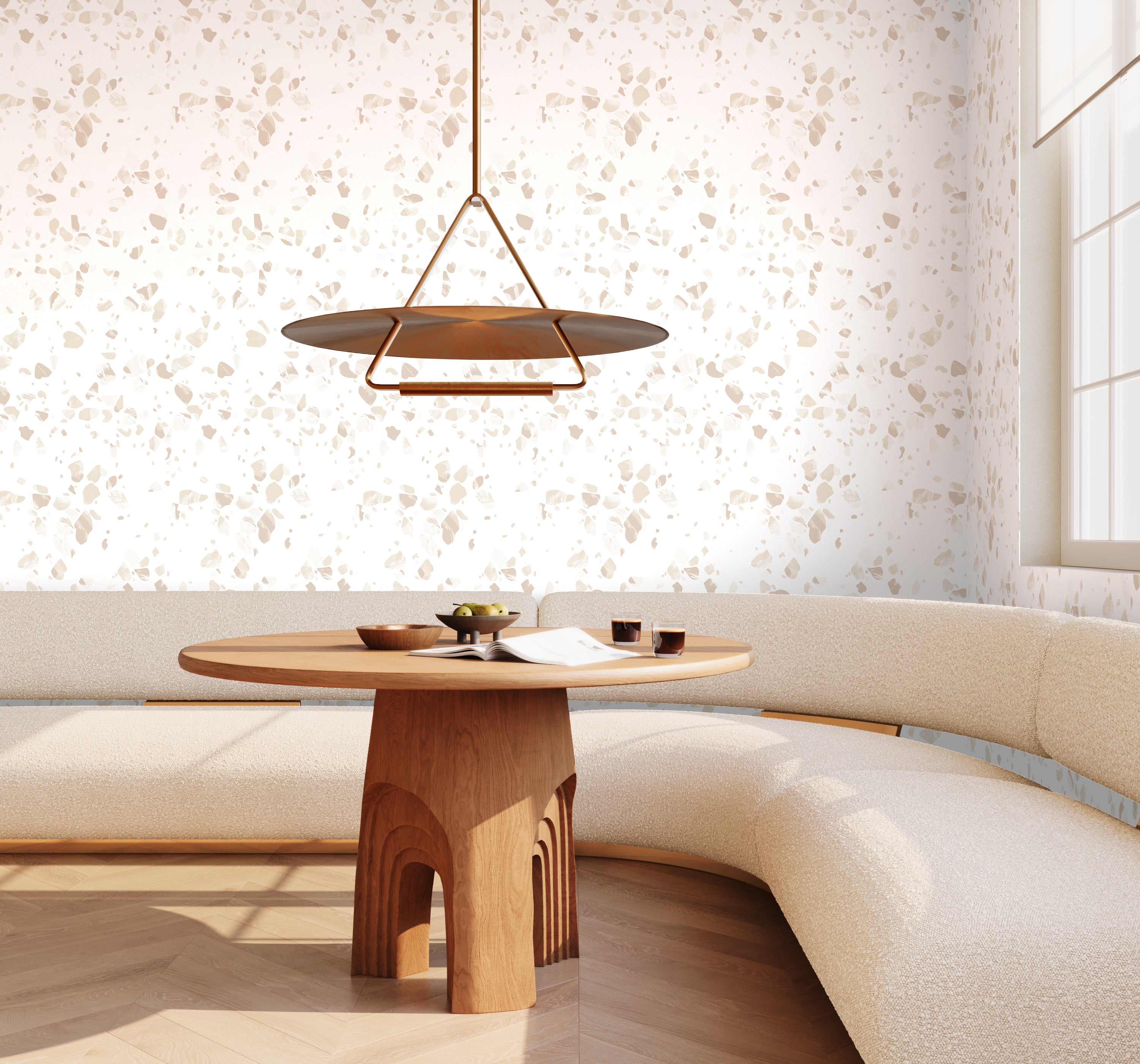 Terrazzo II© Wallpaper in Bone