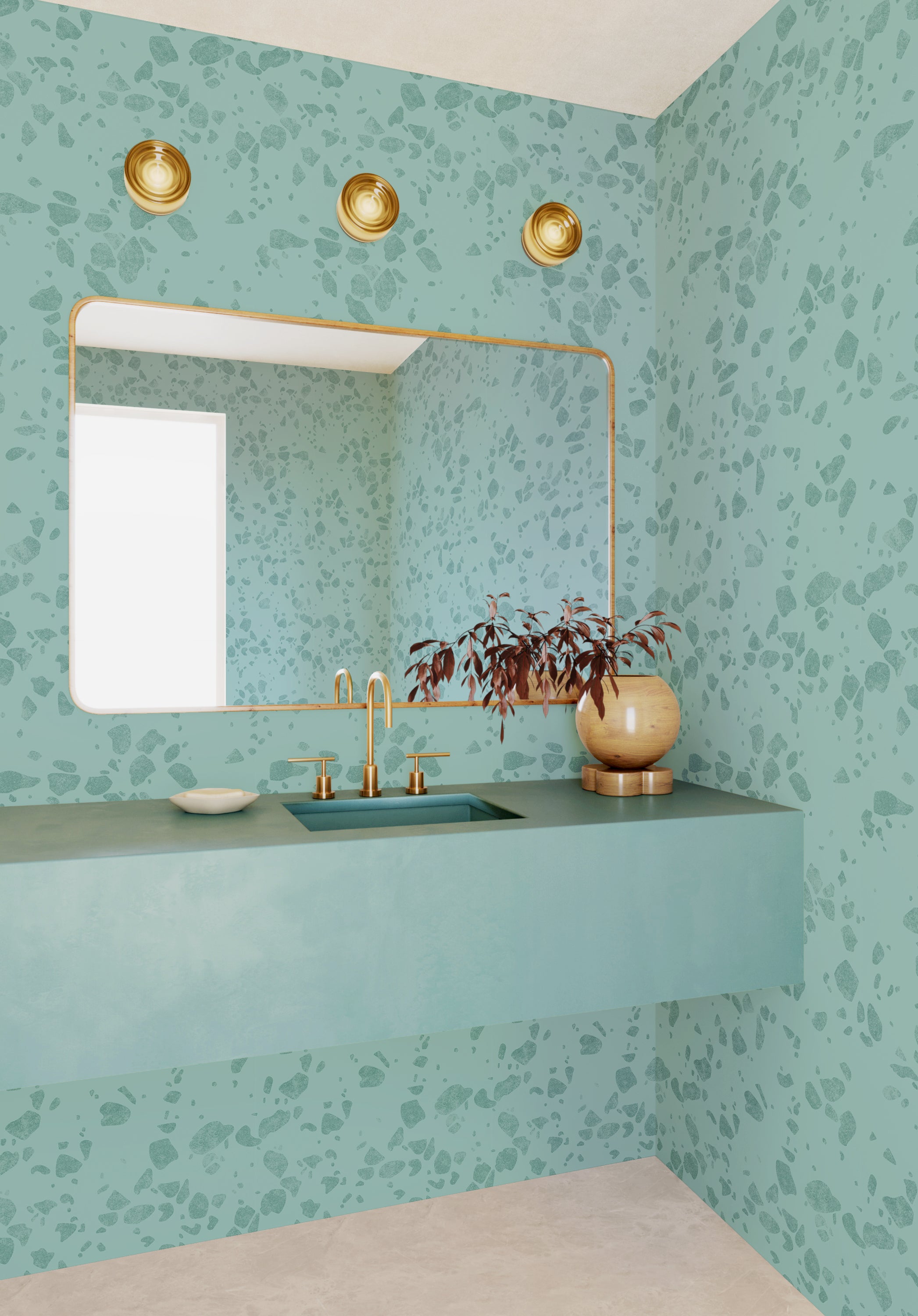 Terrazzo II© Wallpaper in Caribbean