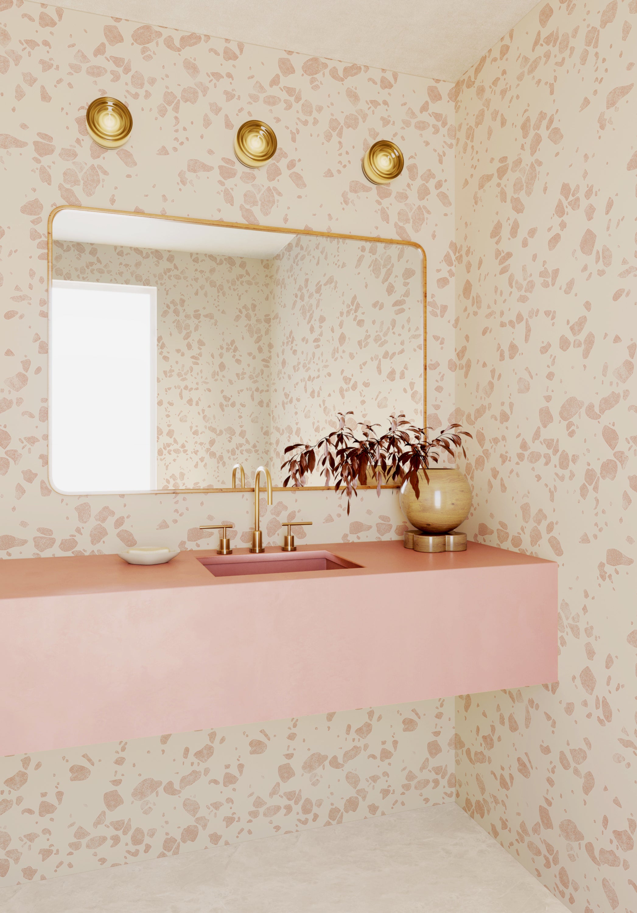 Terrazzo II© Wallpaper in Macaroon