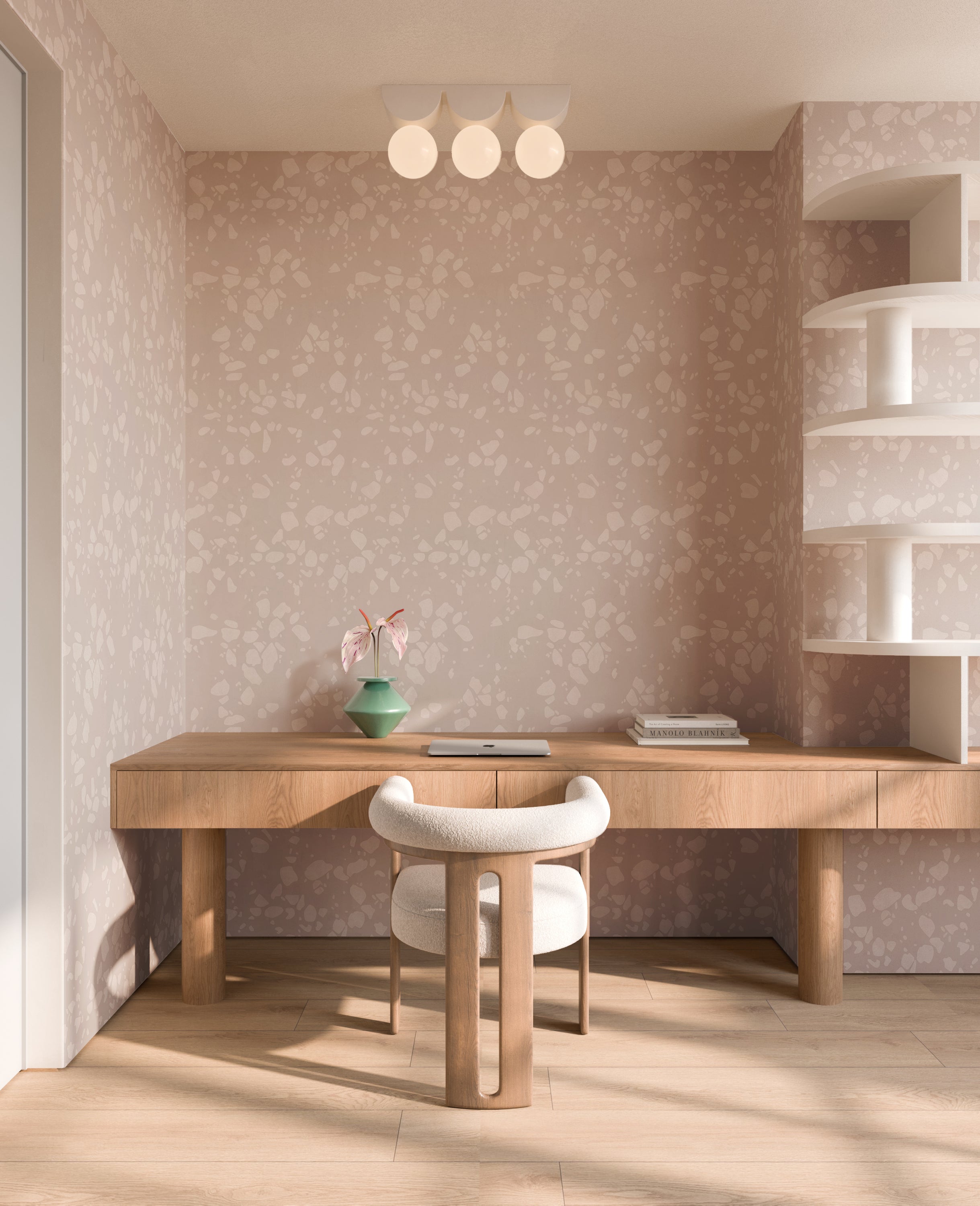 Terrazzo II© Wallpaper in Petal