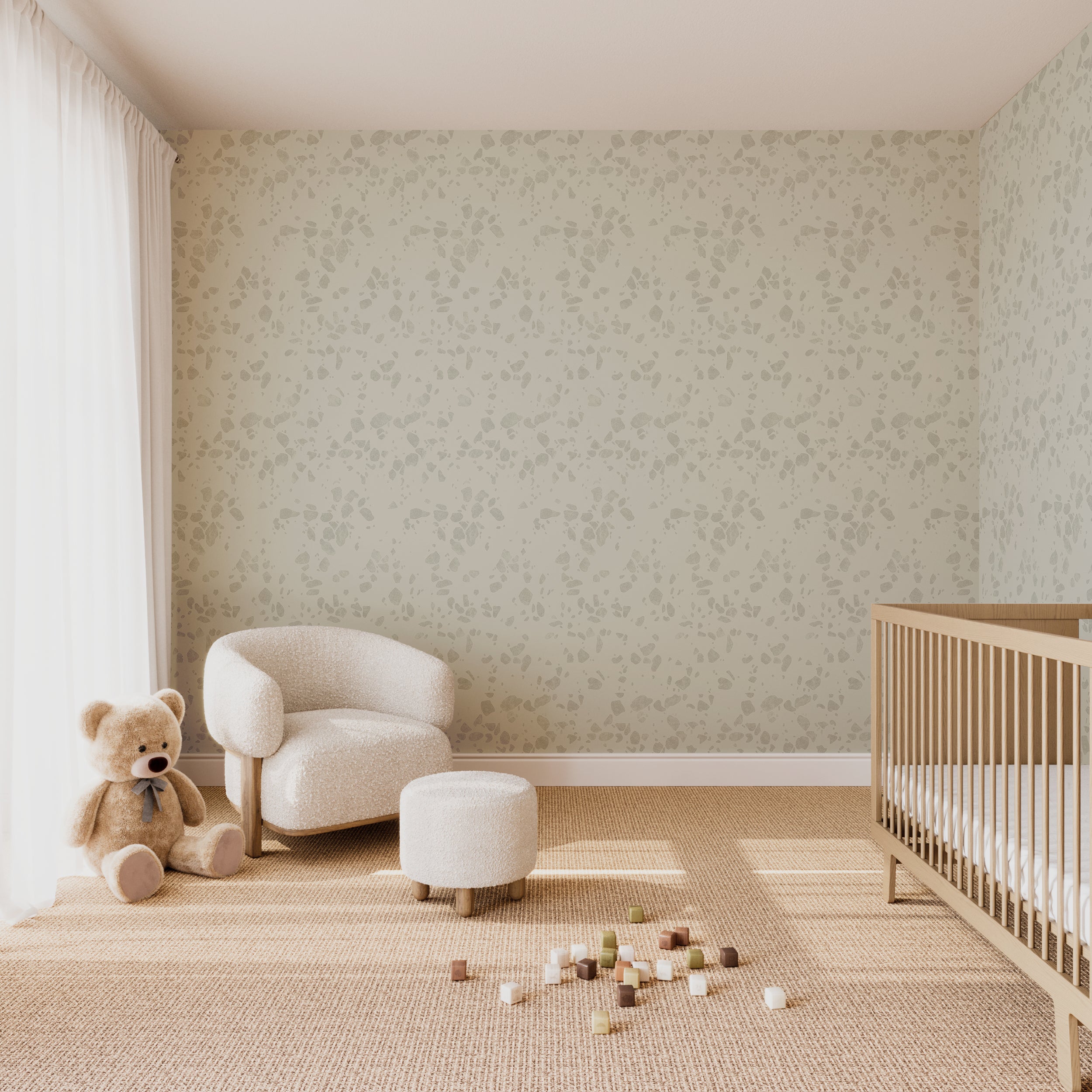 Terrazzo II© Wallpaper in Slate