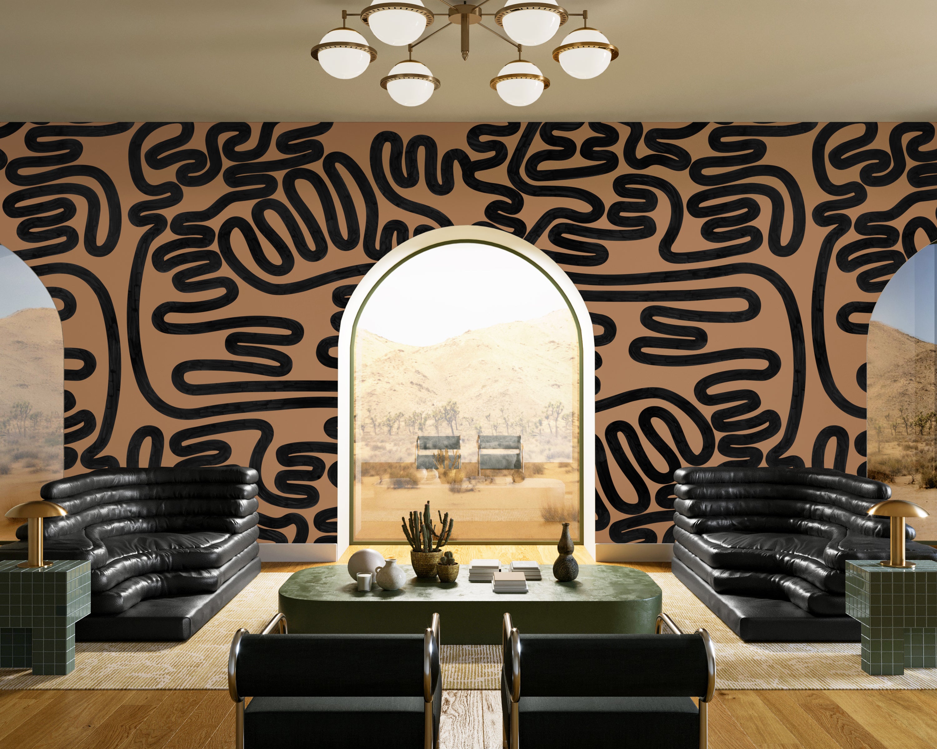 Infinito© Mural Wallpaper in Beetlejuice + Black