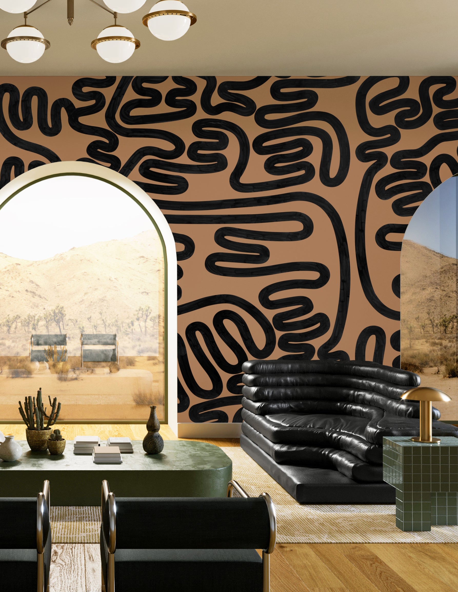 Infinito© Mural Wallpaper in Beetlejuice + Black