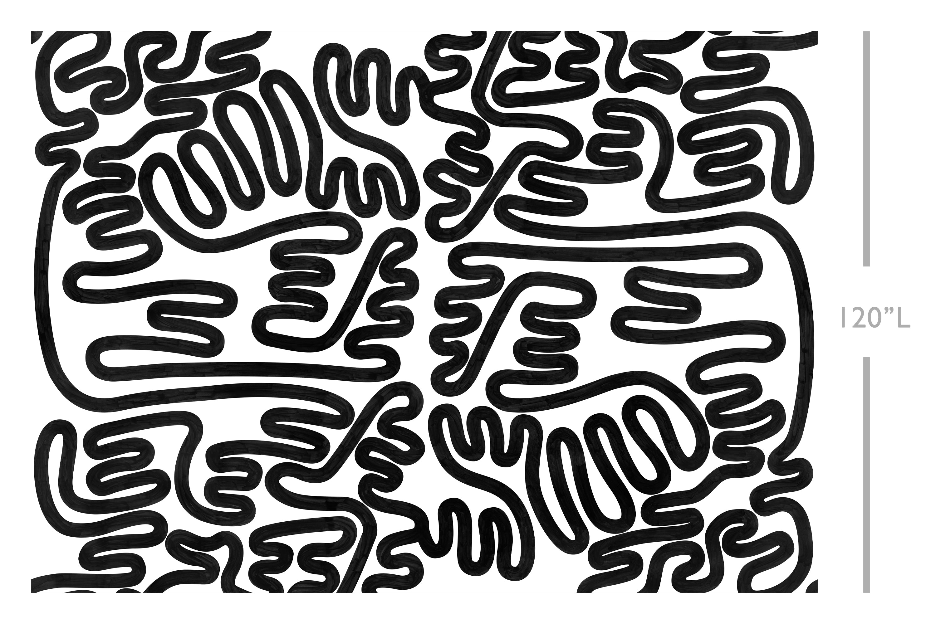 Infinito© Mural Wallpaper in Black + White