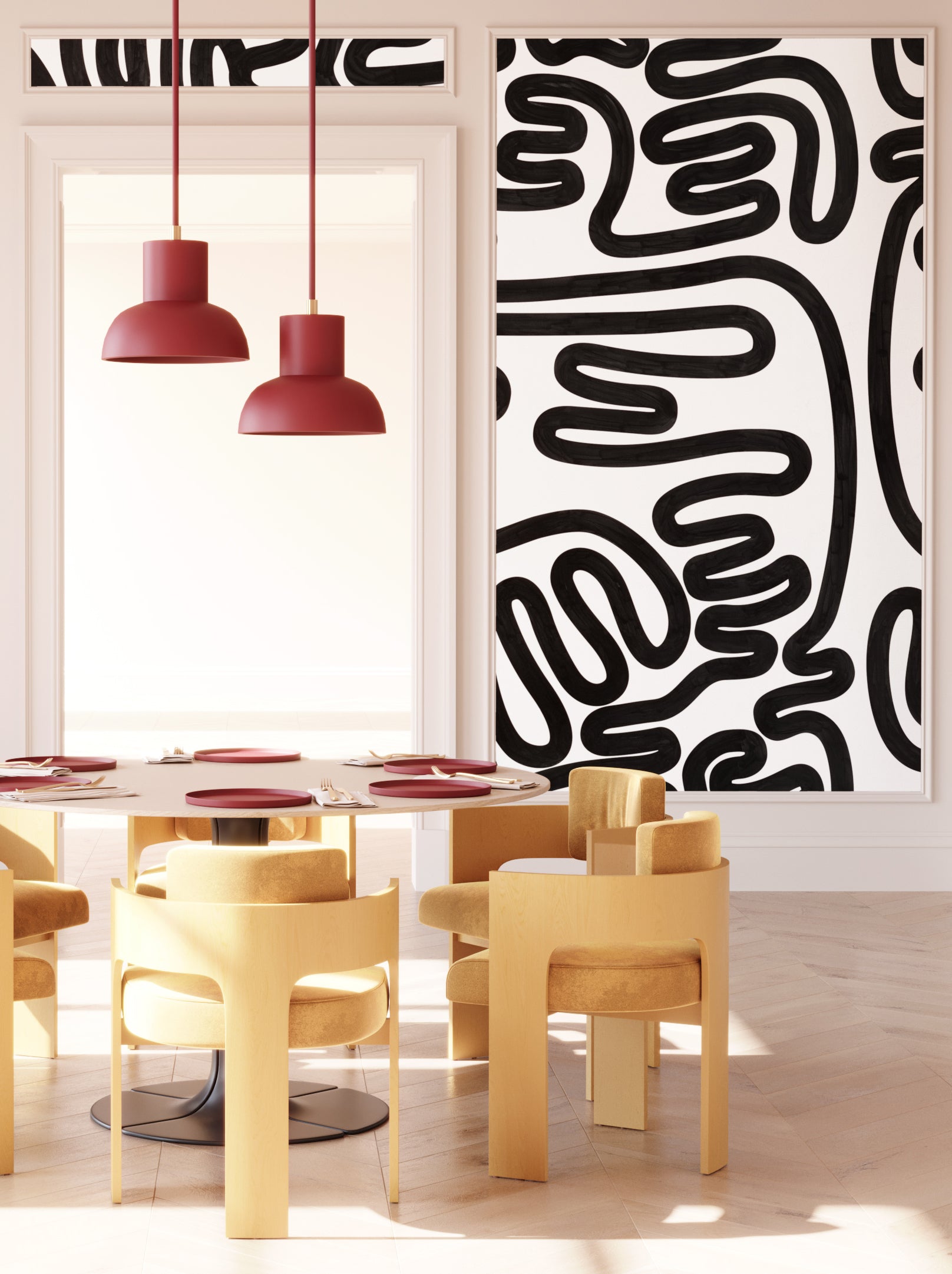 Infinito© Mural Wallpaper in Black + White