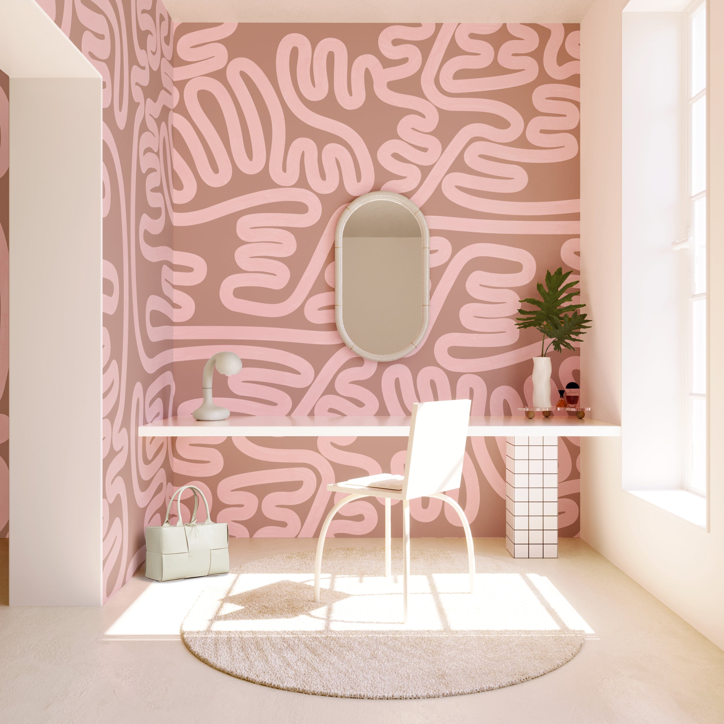 Infinito© Mural Wallpaper in Cactus Blossom