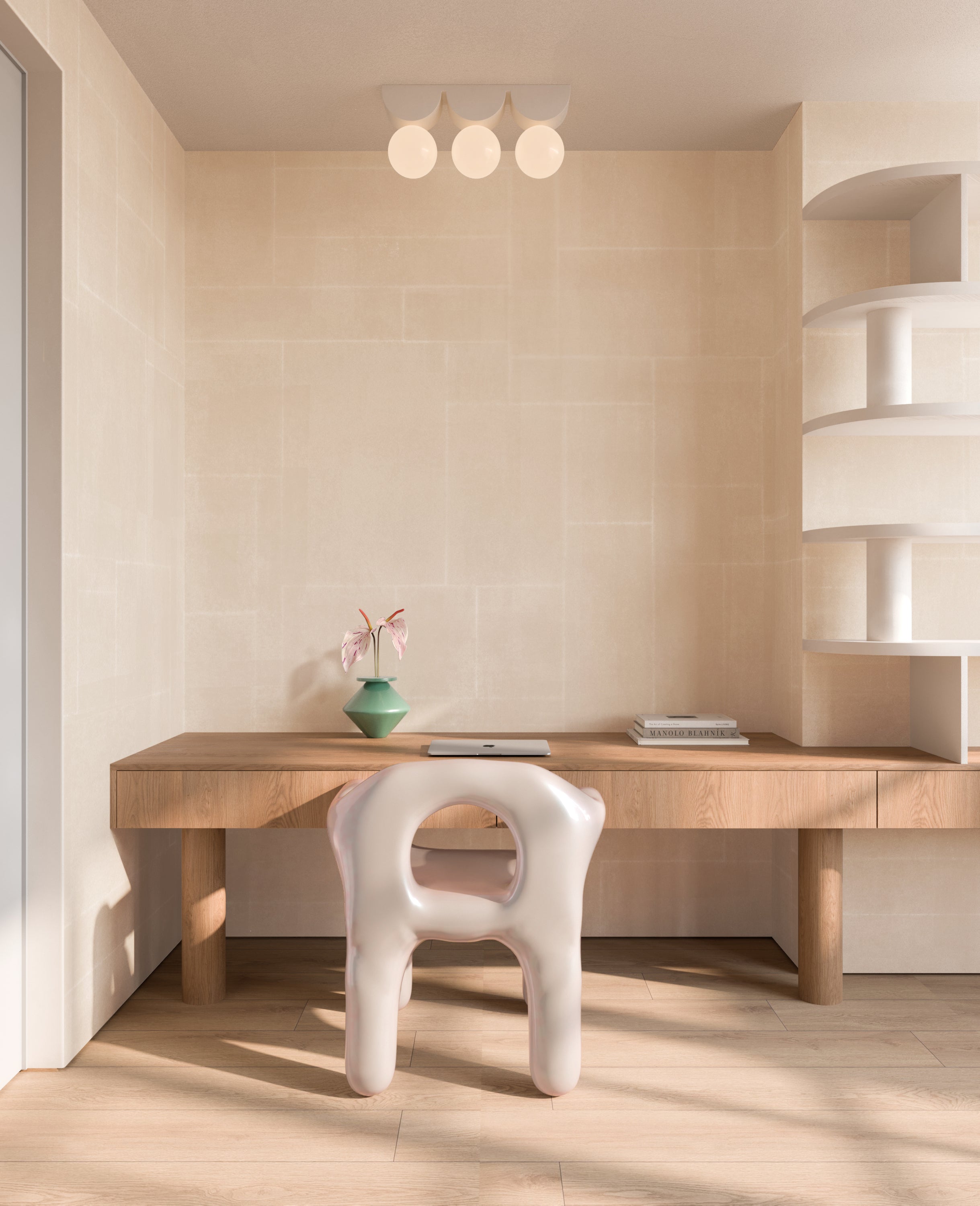 Jigsaw© Mural Wallpaper in Chalk