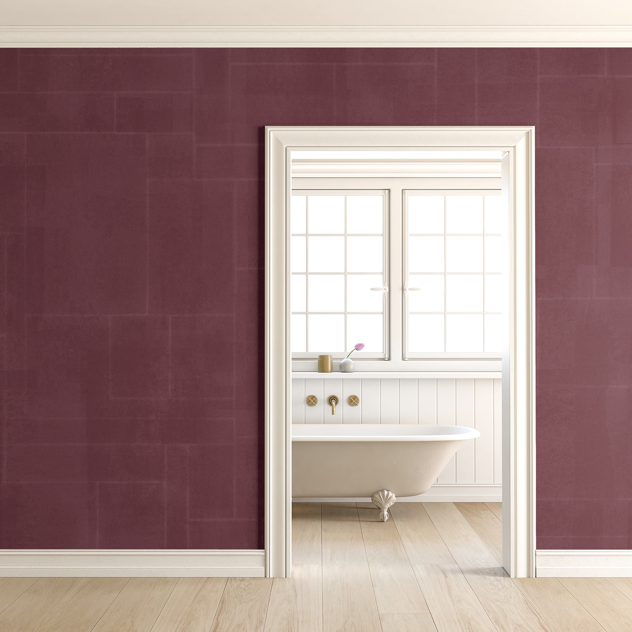 Jigsaw© Mural Wallpaper in Beet