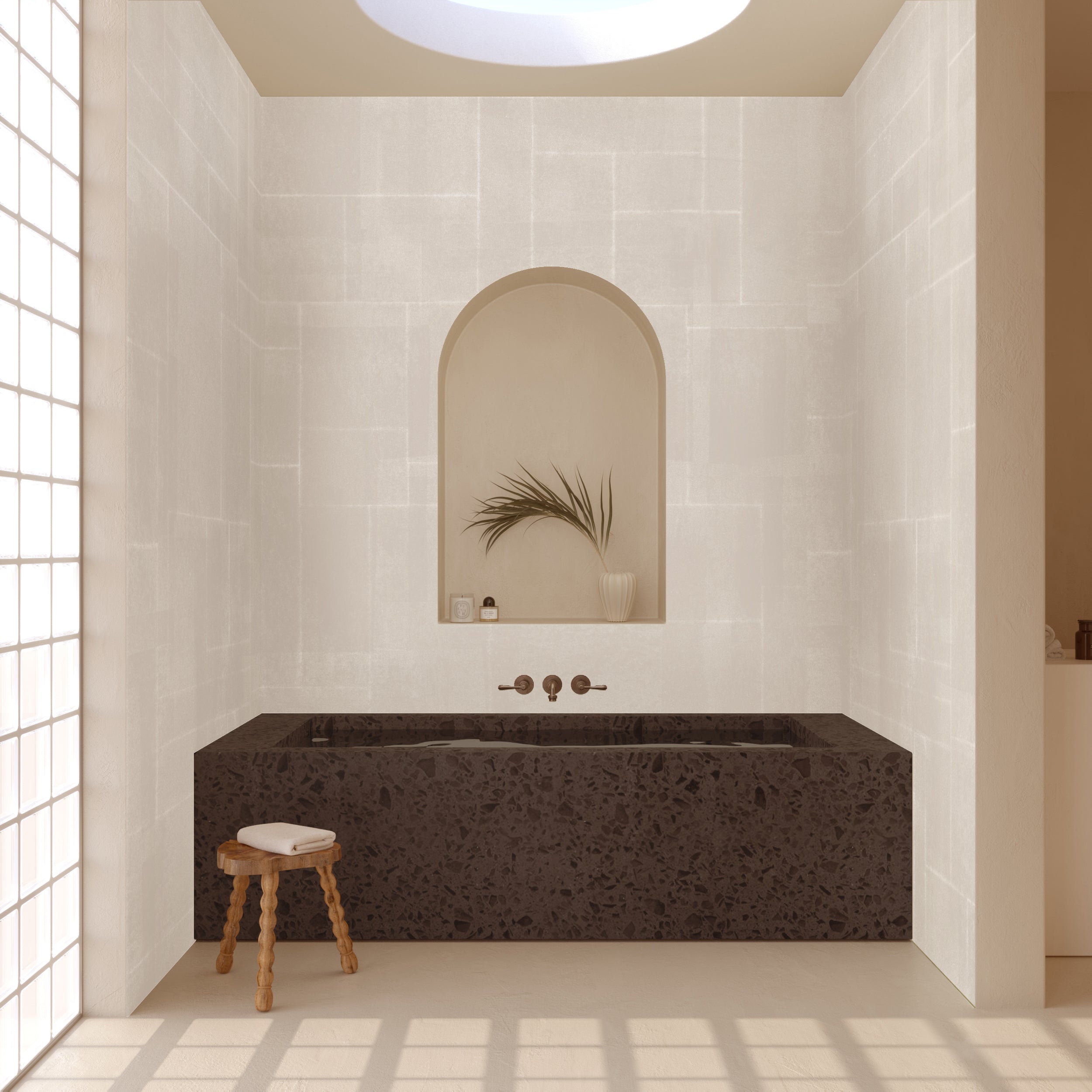 Jigsaw© Mural Wallpaper in Chalk