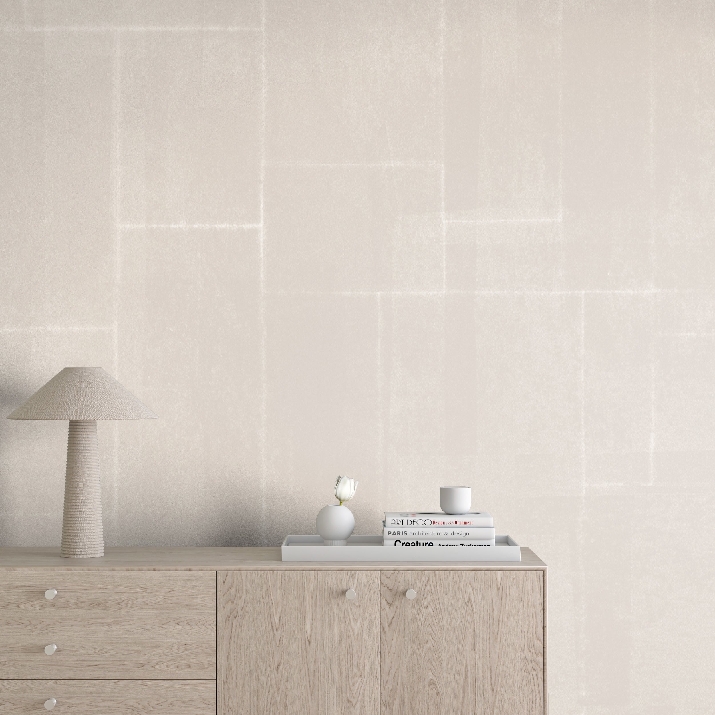 Jigsaw© Mural Wallpaper in Chalk