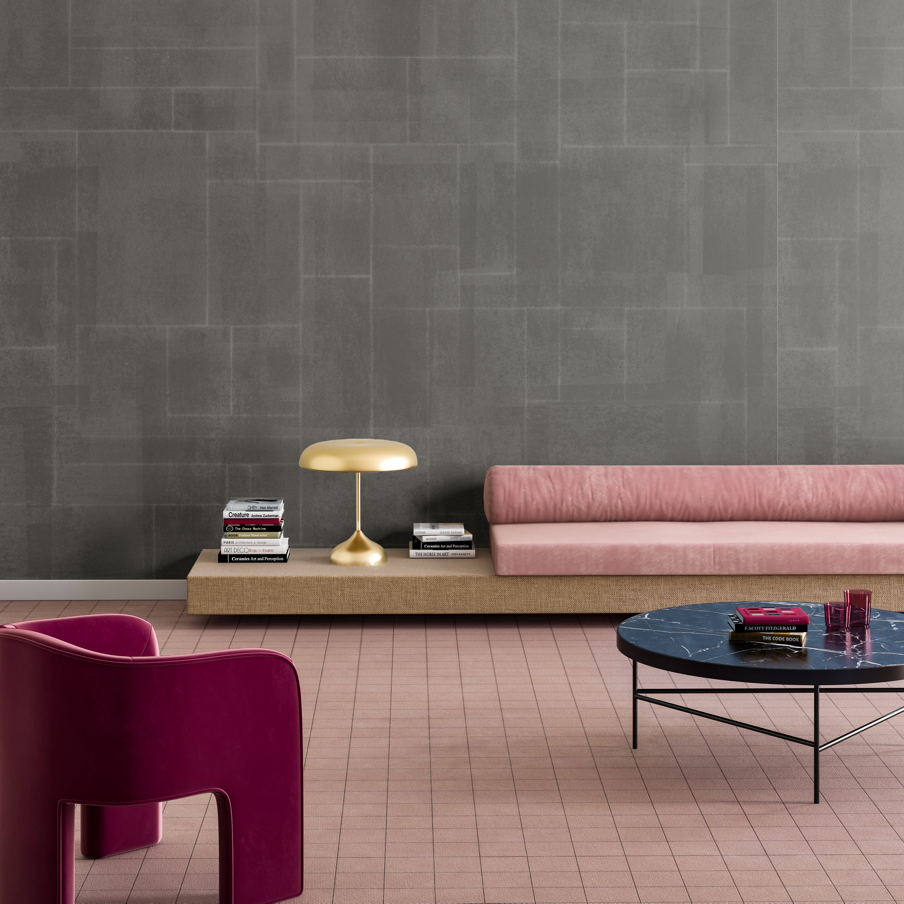 Jigsaw© Mural Wallpaper in Graphite