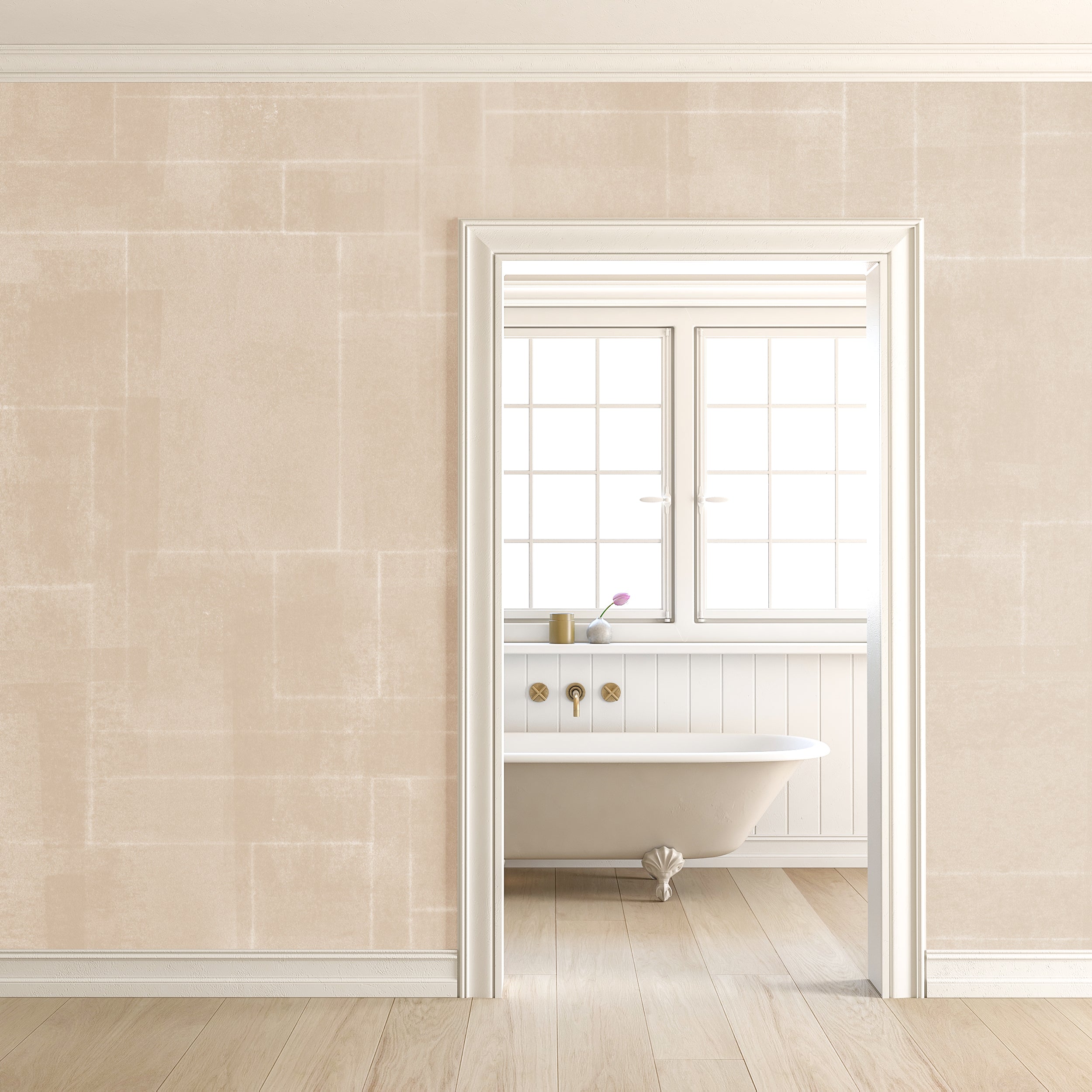 Jigsaw© Mural Wallpaper in Linen