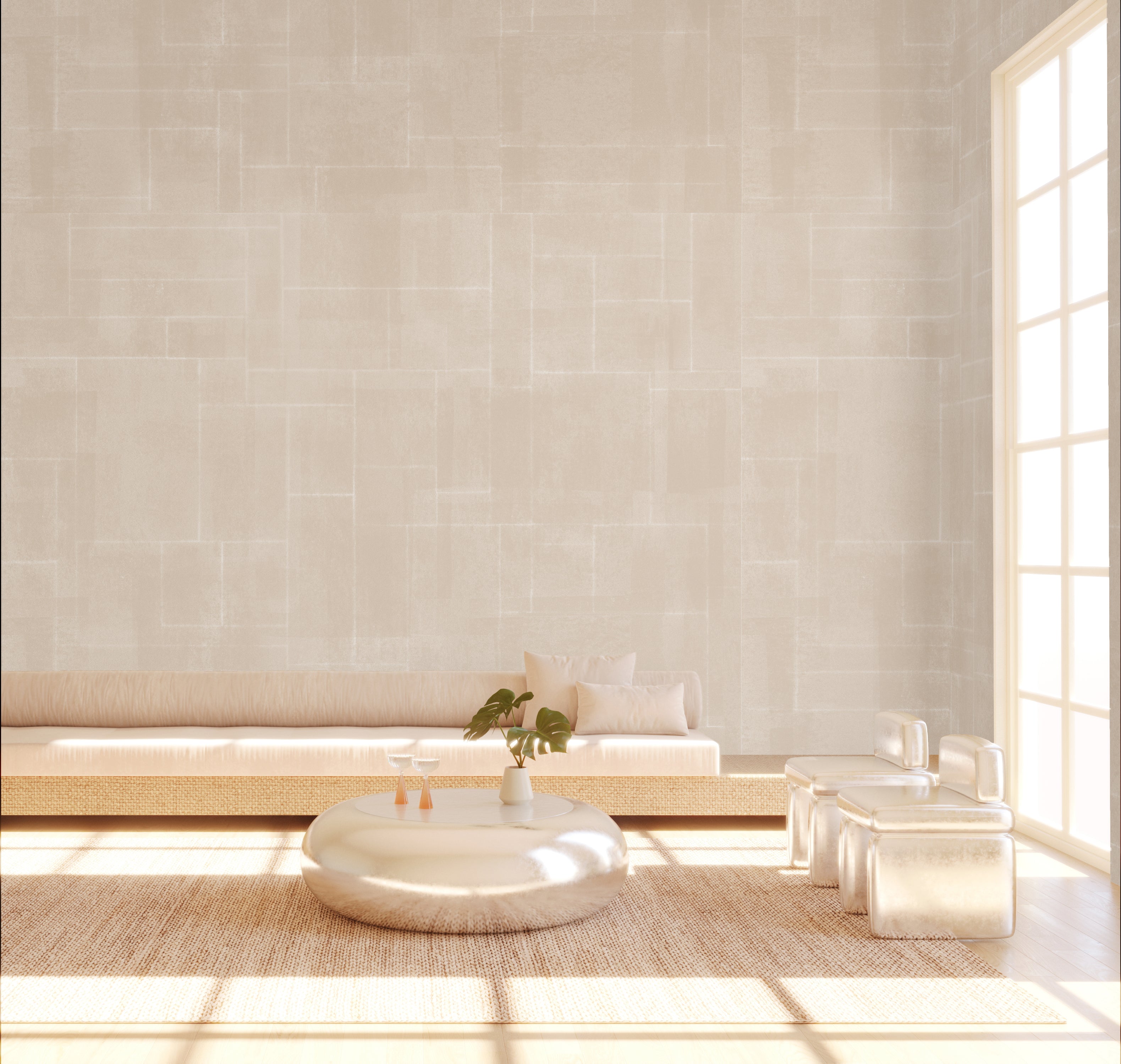 Jigsaw© Mural Wallpaper in Linen