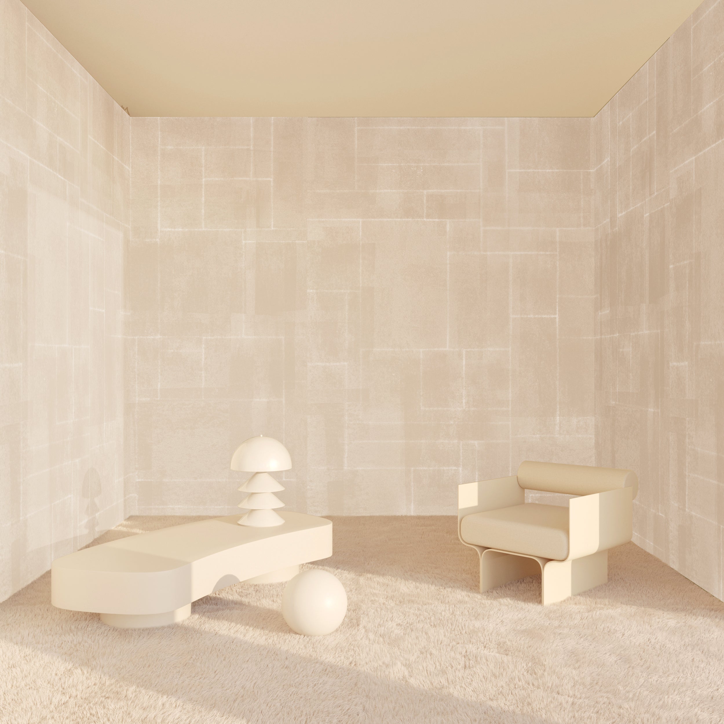 Jigsaw© Mural Wallpaper in Linen