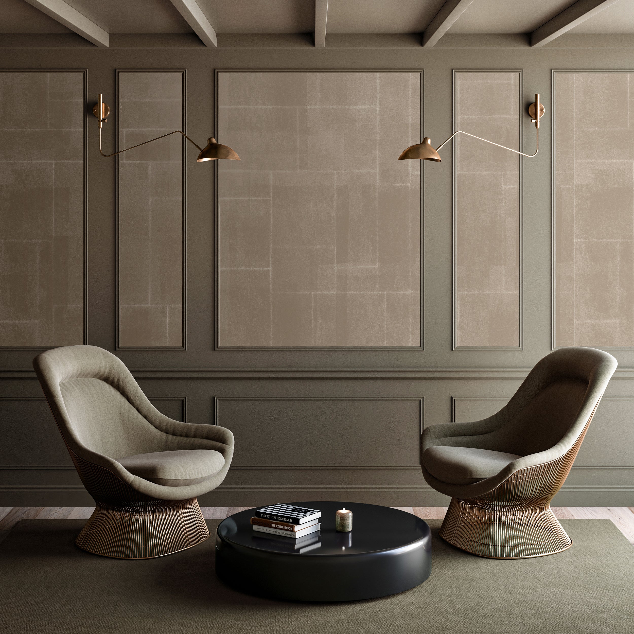 Jigsaw© Mural Wallpaper in Mocha