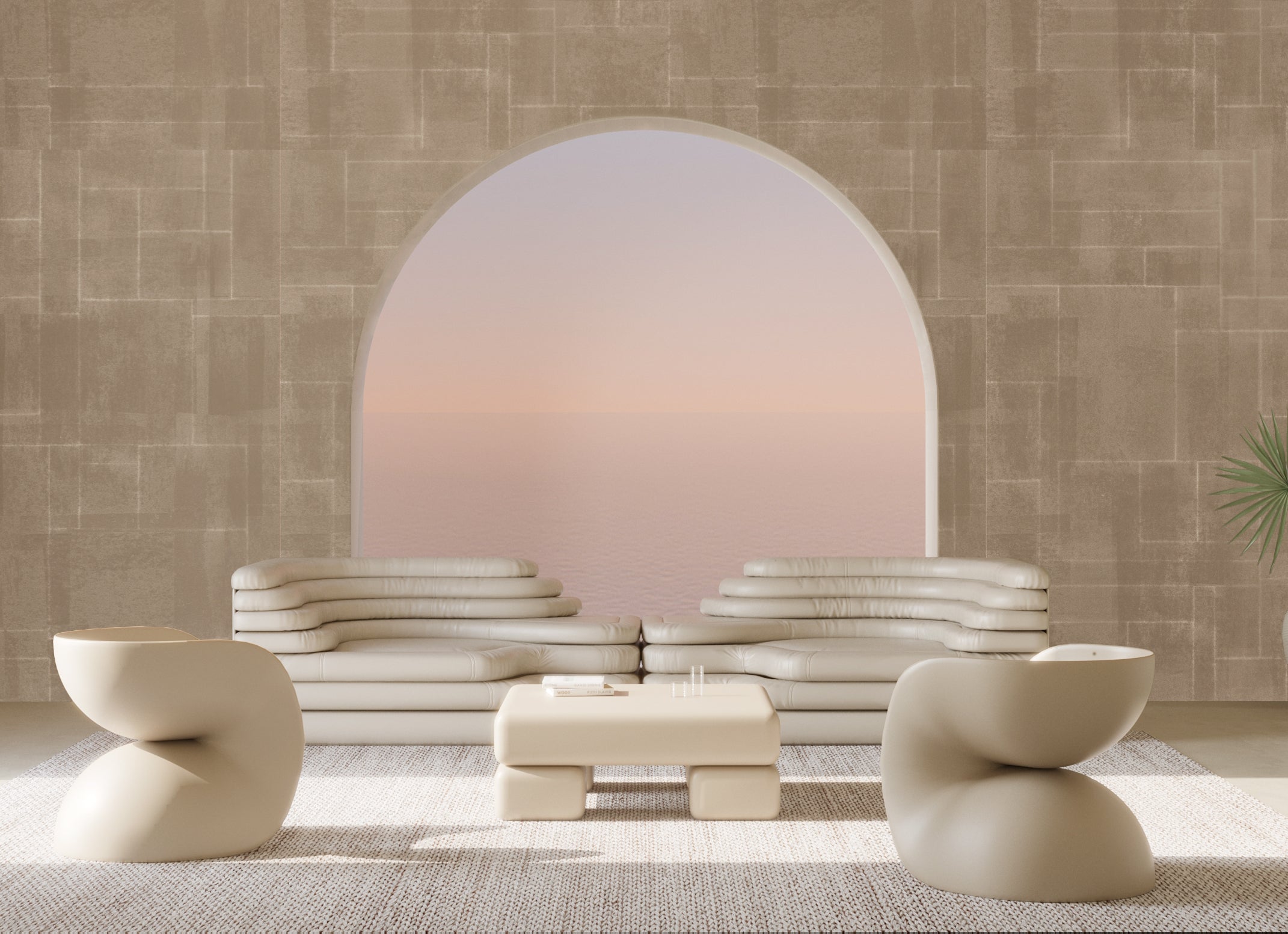 Jigsaw© Mural Wallpaper in Mocha