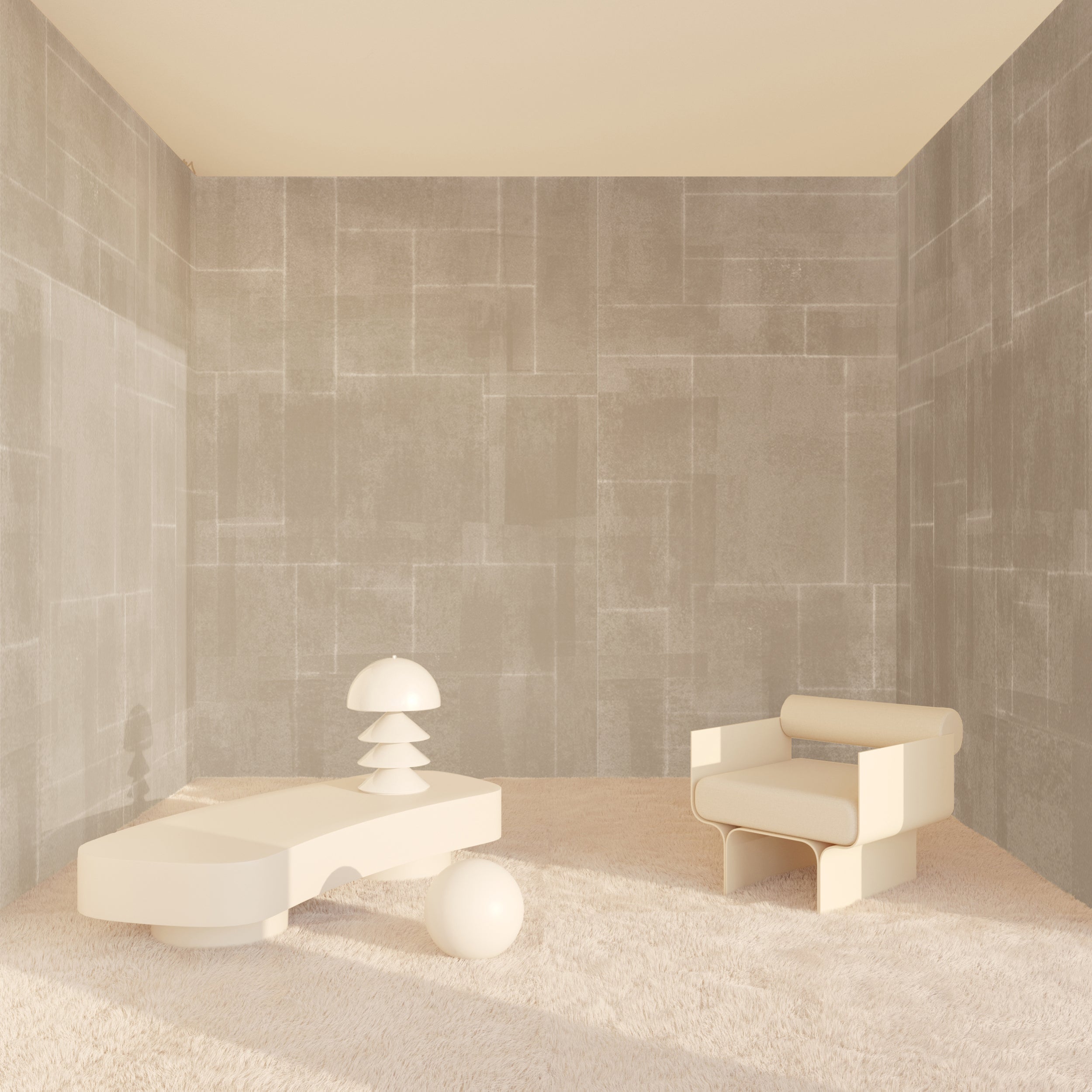 Jigsaw© Mural Wallpaper in Mocha