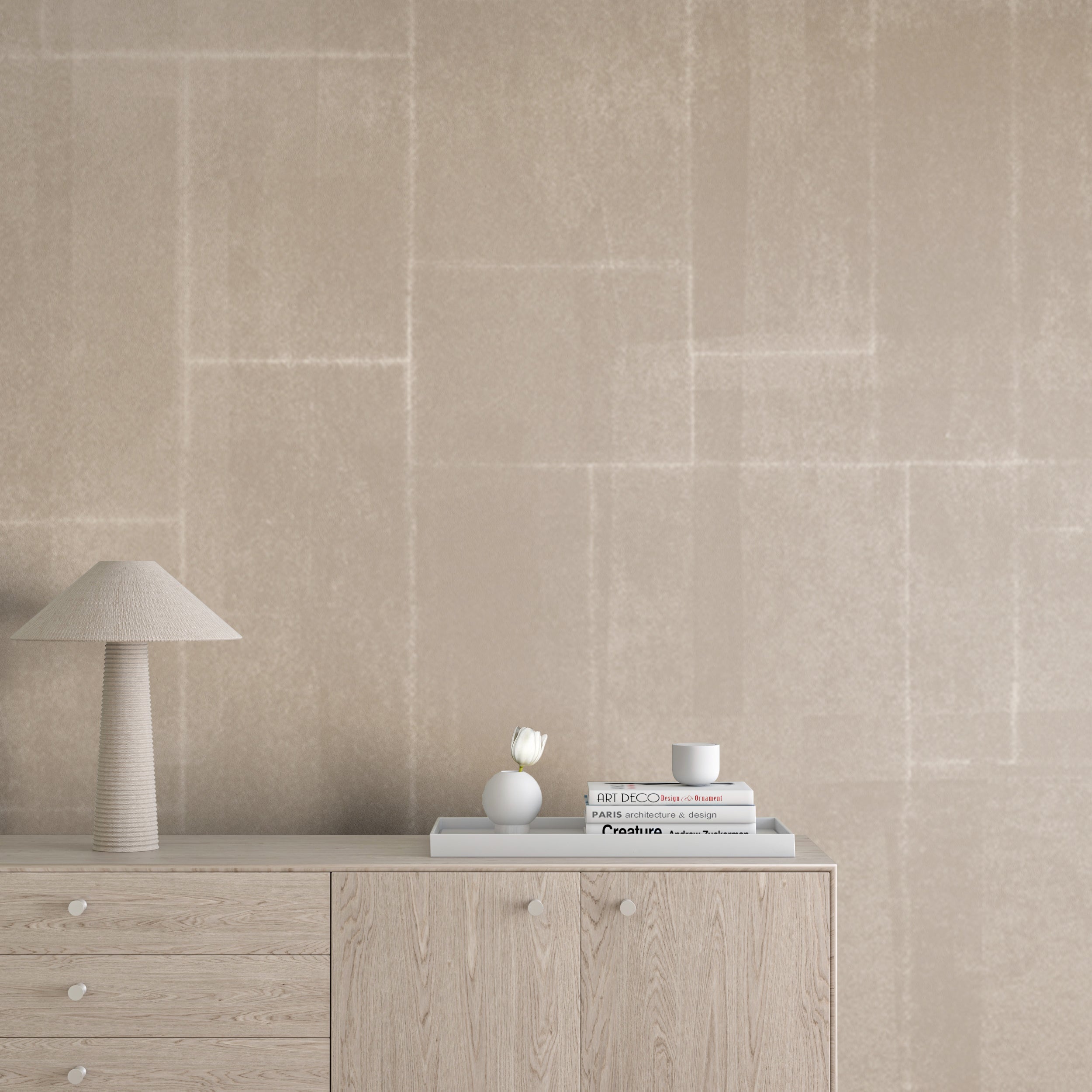 Jigsaw© Mural Wallpaper in Mocha