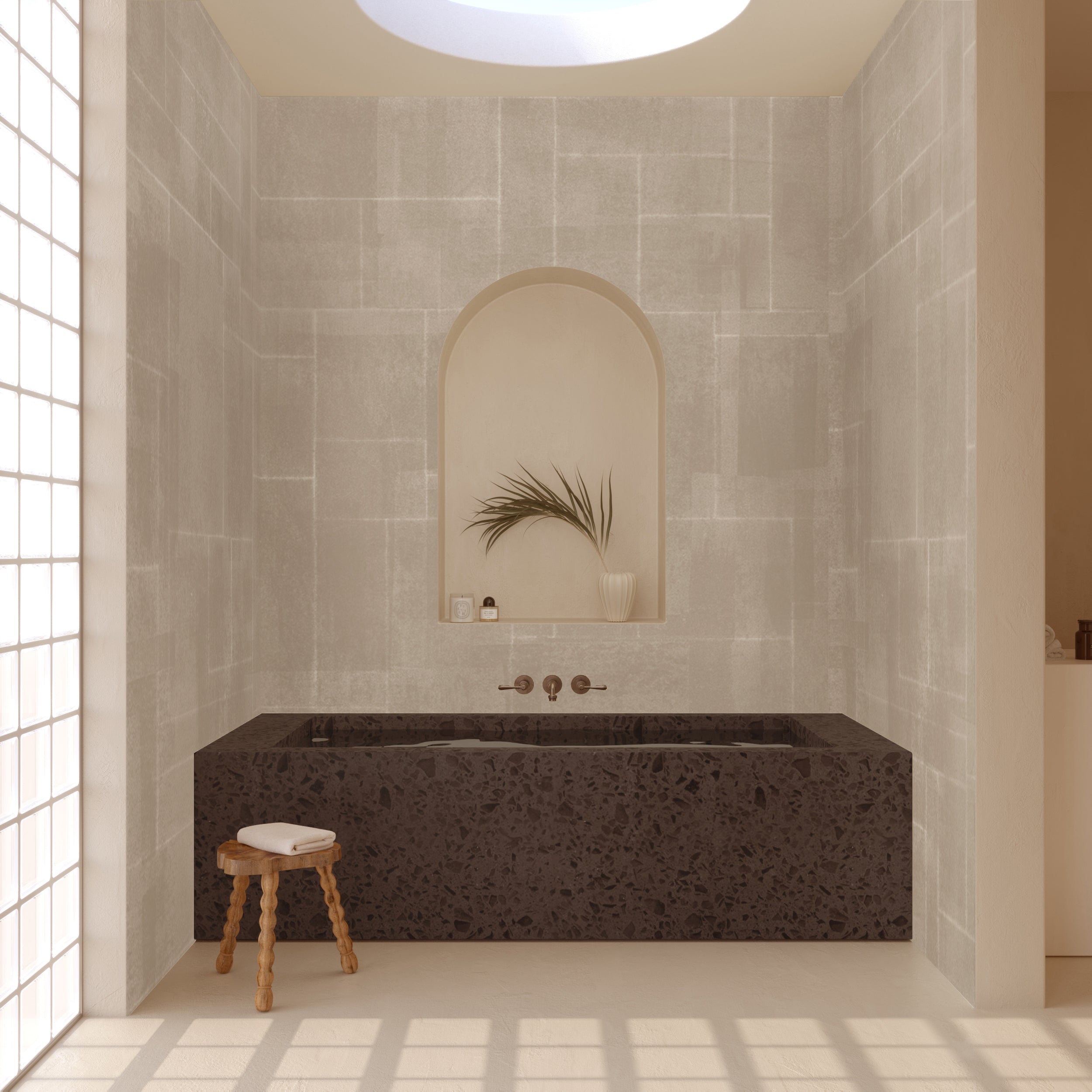 Jigsaw© Mural Wallpaper in Mocha