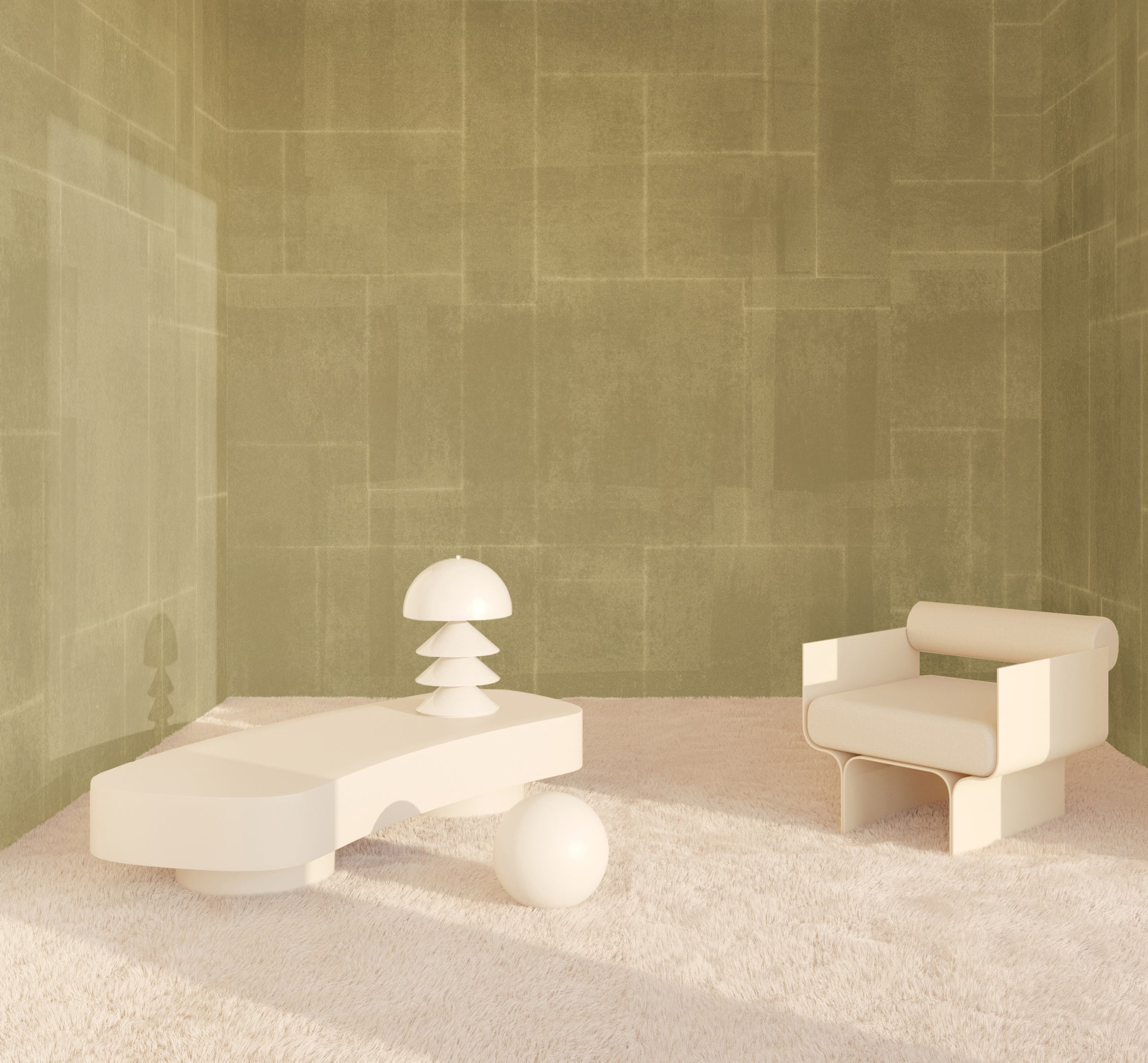 Jigsaw© Mural Wallpaper in Moss