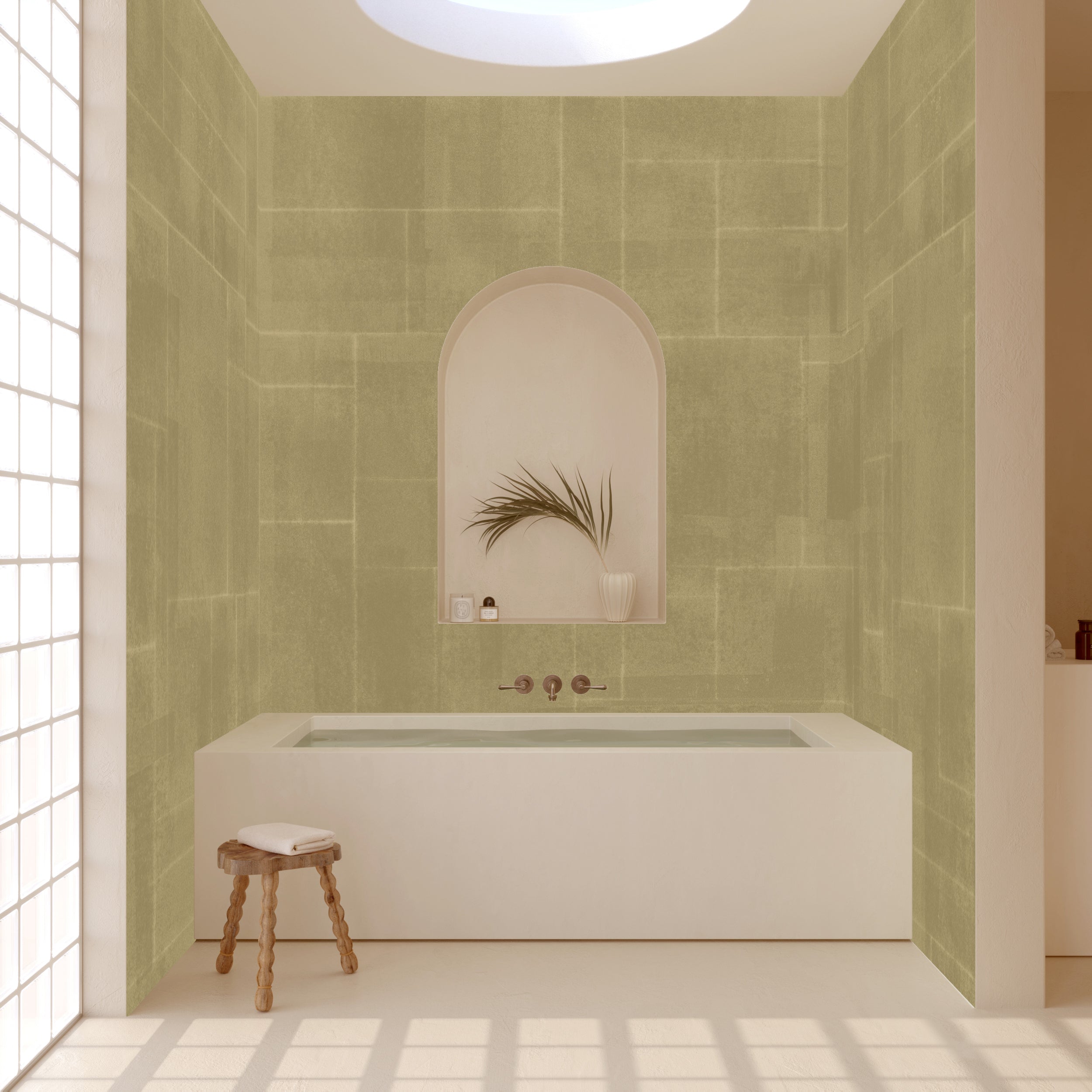 Jigsaw© Mural Wallpaper in Moss