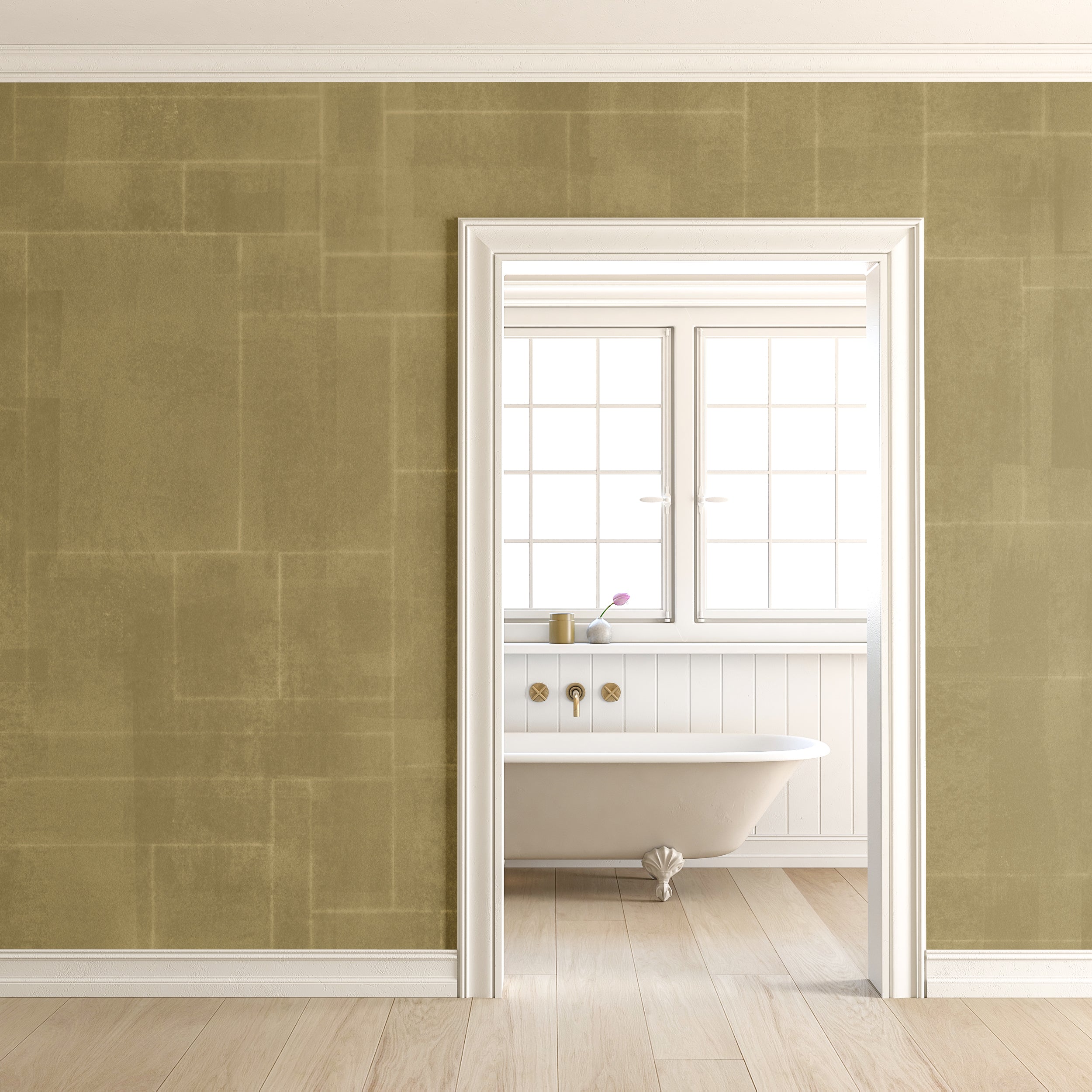 Jigsaw© Mural Wallpaper in Moss